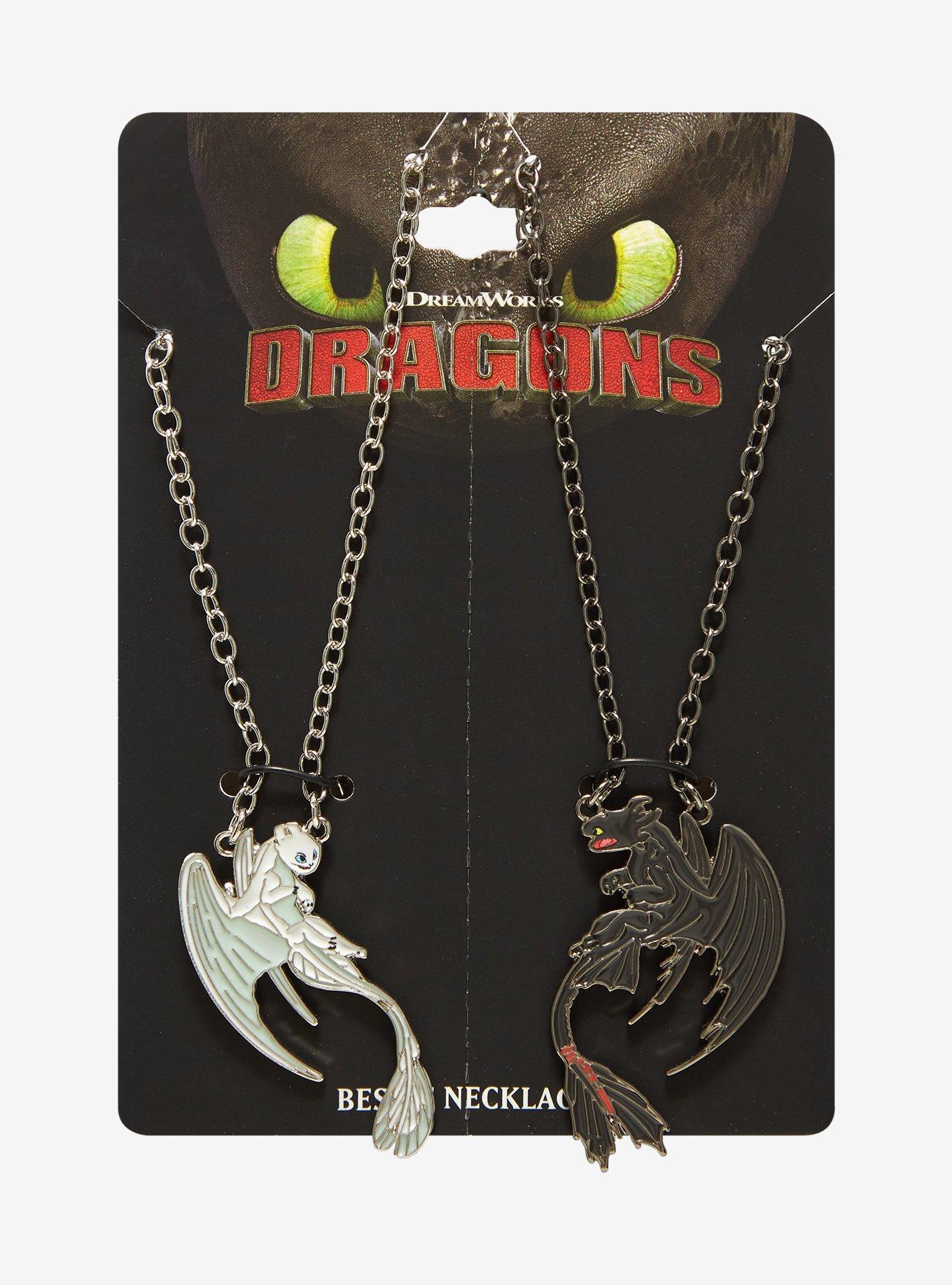 How To Train Your Dragon Toothless & Light Fury Best Friend Necklace Set, , hi-res