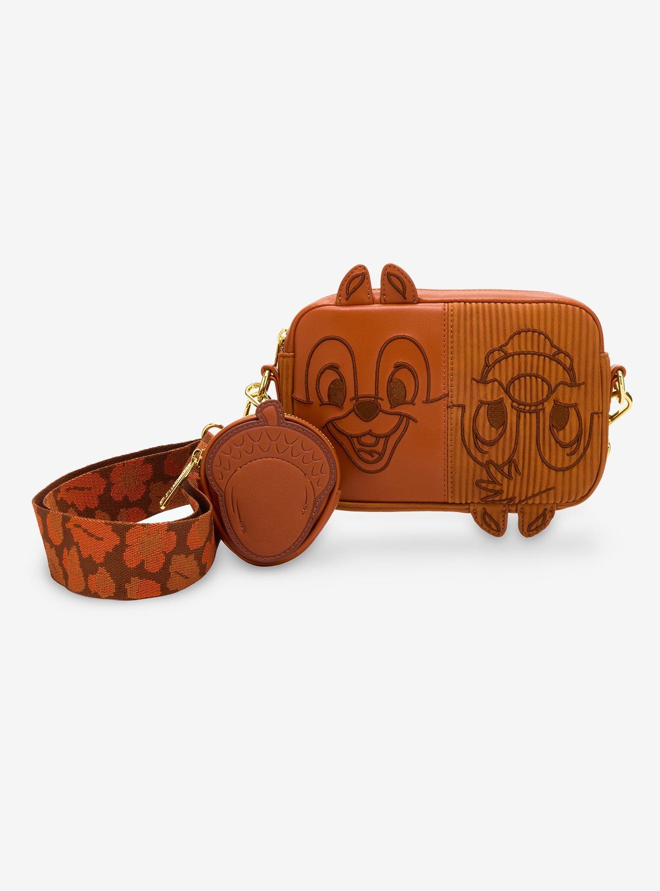 Loungefly Disney Chip 'N' Dale Split Portrait Crossbody Bag & Coin Purse, , hi-res