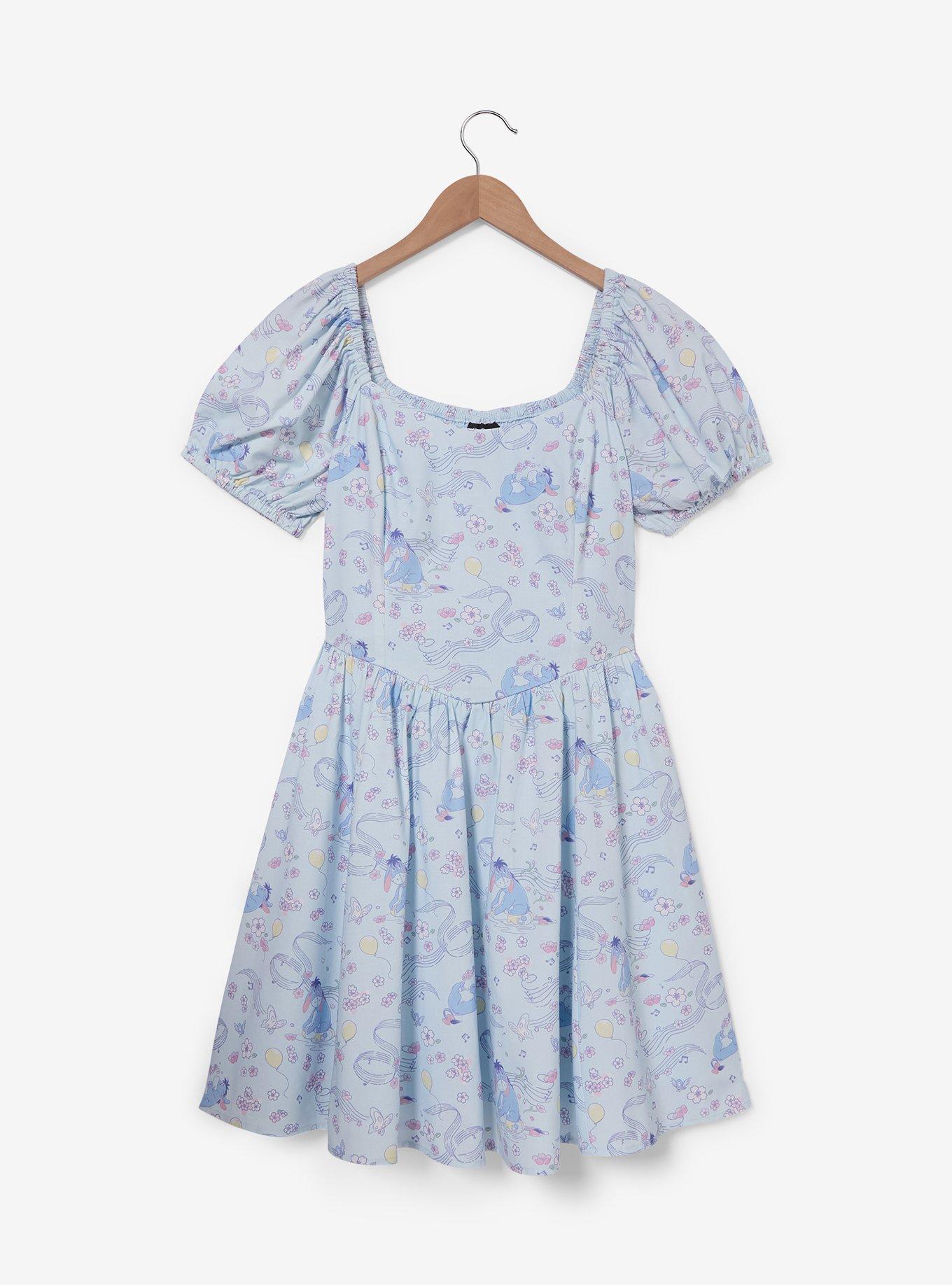 Disney Winnie the Pooh Eeyore Floral Allover Print Dress &mdash; BoxLunch Exclusive, , hi-res
