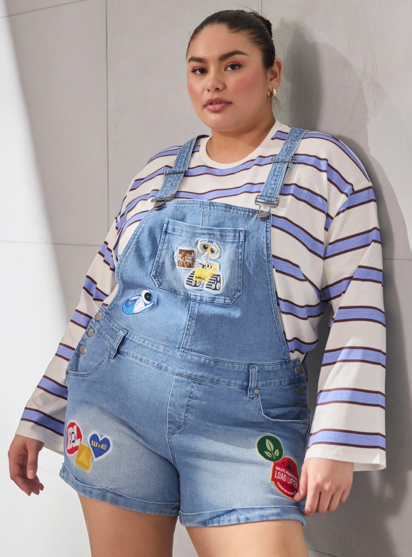 Disney Pixar WALL-E Icons Women's Plus Short Overalls — BoxLunch Exclusive