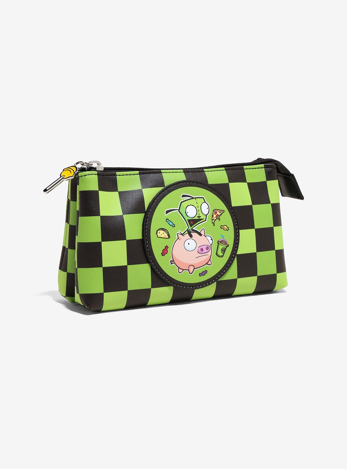 Invader Zim Checkered Makeup Bag, , hi-res