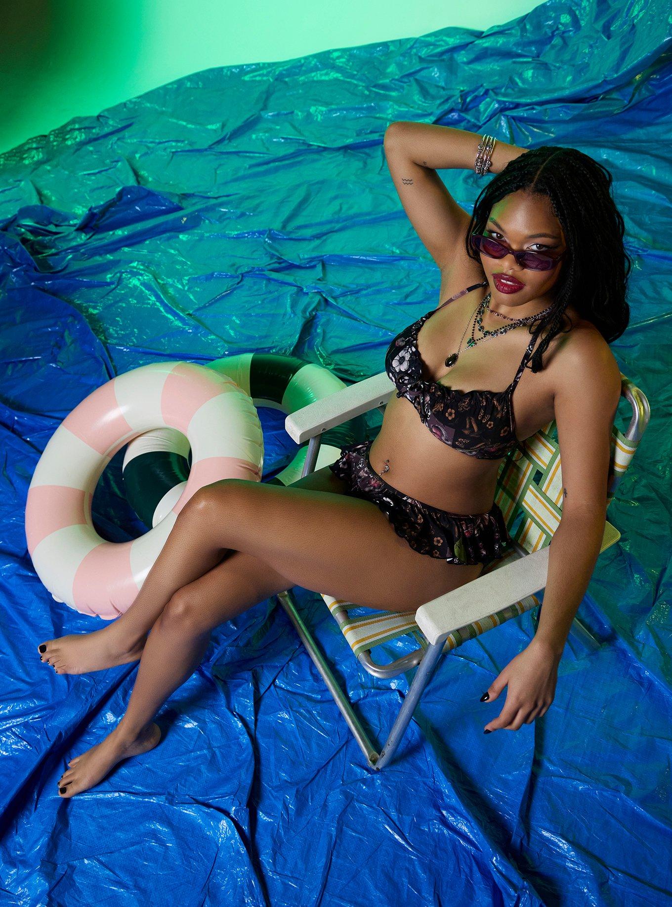 Mushroom Woodland Critter Patchwork Halter Swim Top