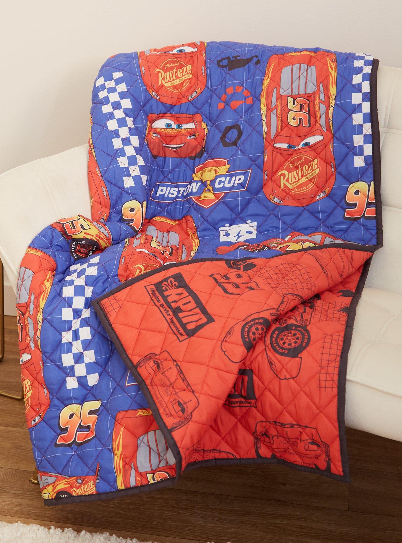 Disney Pixar Cars Lightning McQueen Retro Quilted Blanket — BoxLunch Exclusive, , hi-res