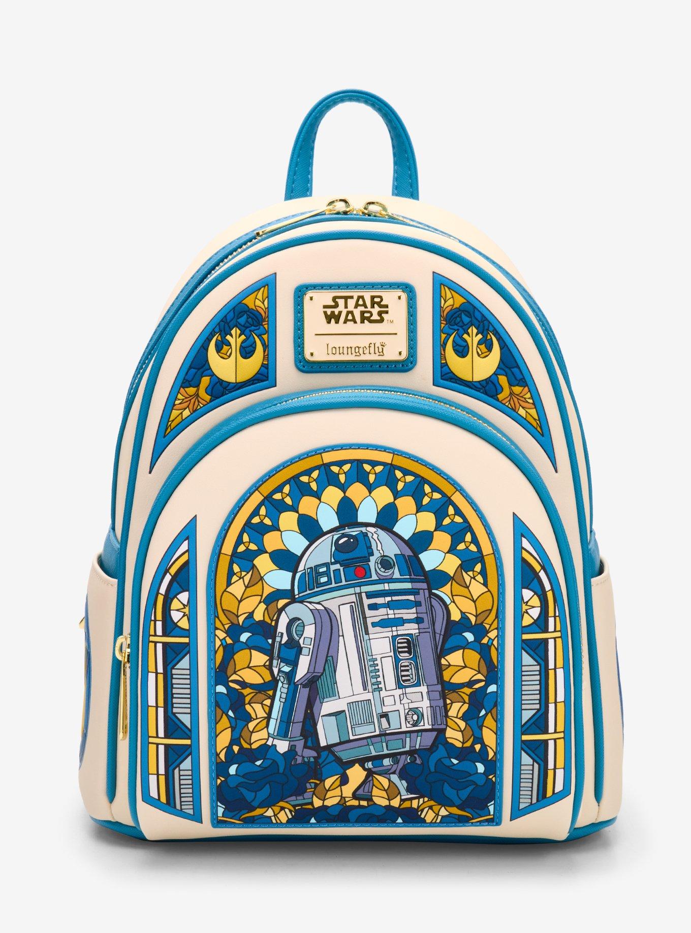 Loungefly Star Wars R2-D2 Stained Glass Portrait Mini Backpack - BoxLunch Exclusive, , hi-res
