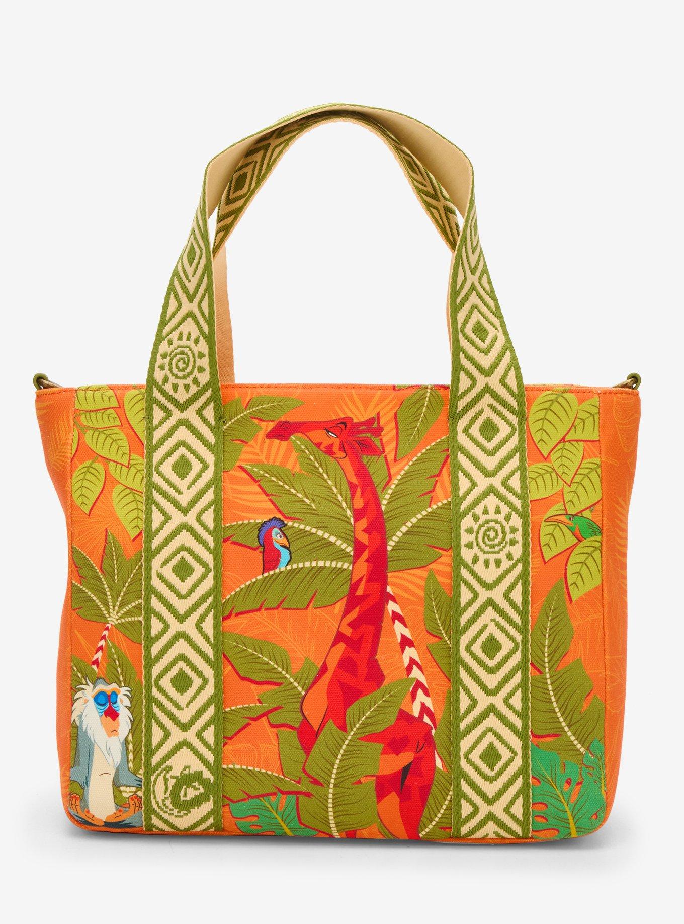Loungefly Disney The Lion King Animals Printed Crossbody Tote Bag - BoxLunch Exclusive, , hi-res