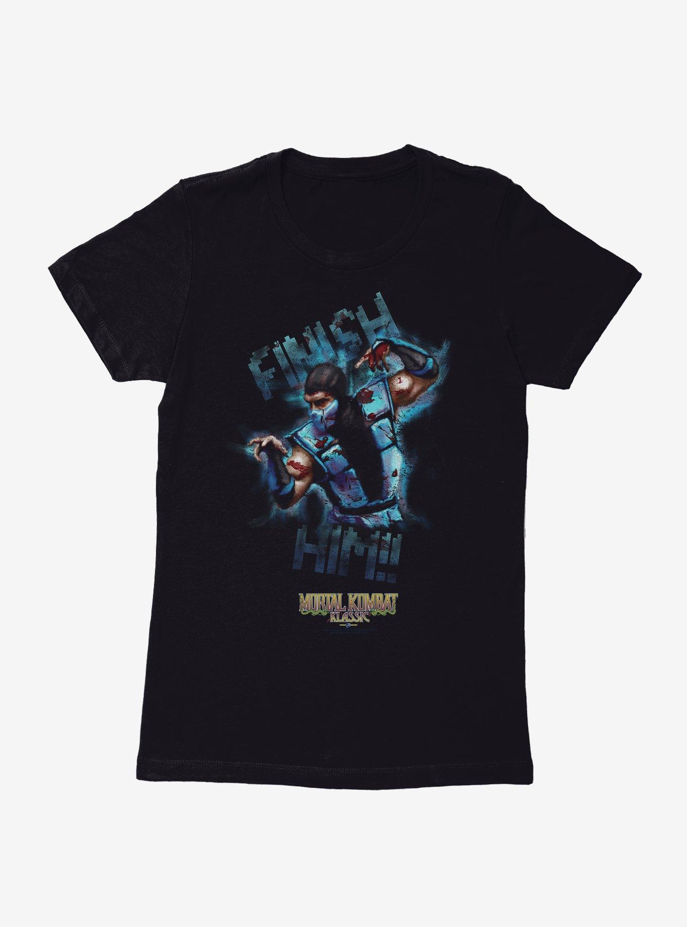 Mortal Kombat Klassic Sub-Zero Finish Him Womens T-Shirt, , hi-res