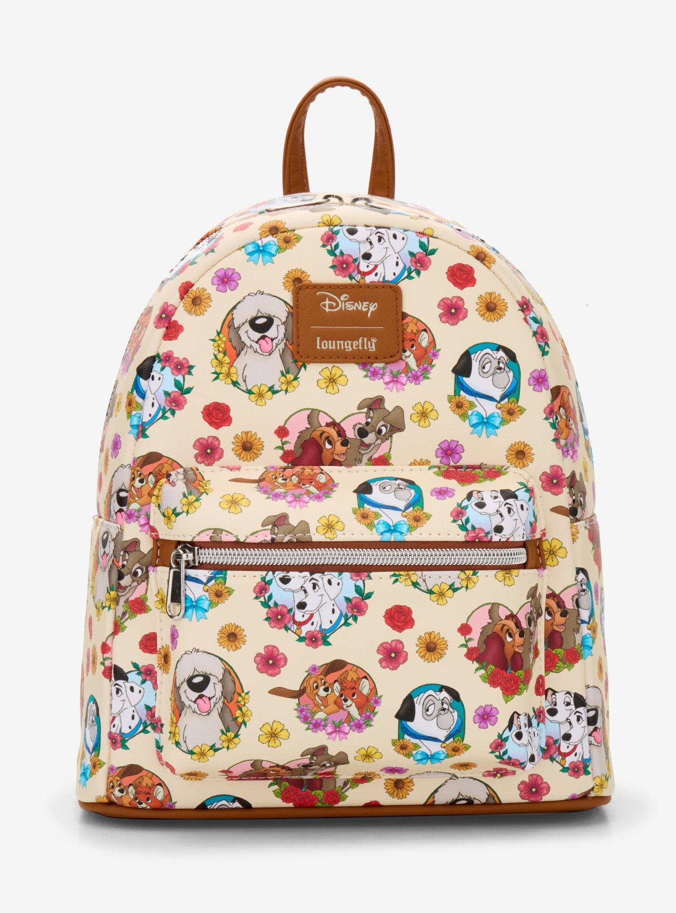 Loungefly Disney Dogs Flower Hearts Mini Backpack, , hi-res