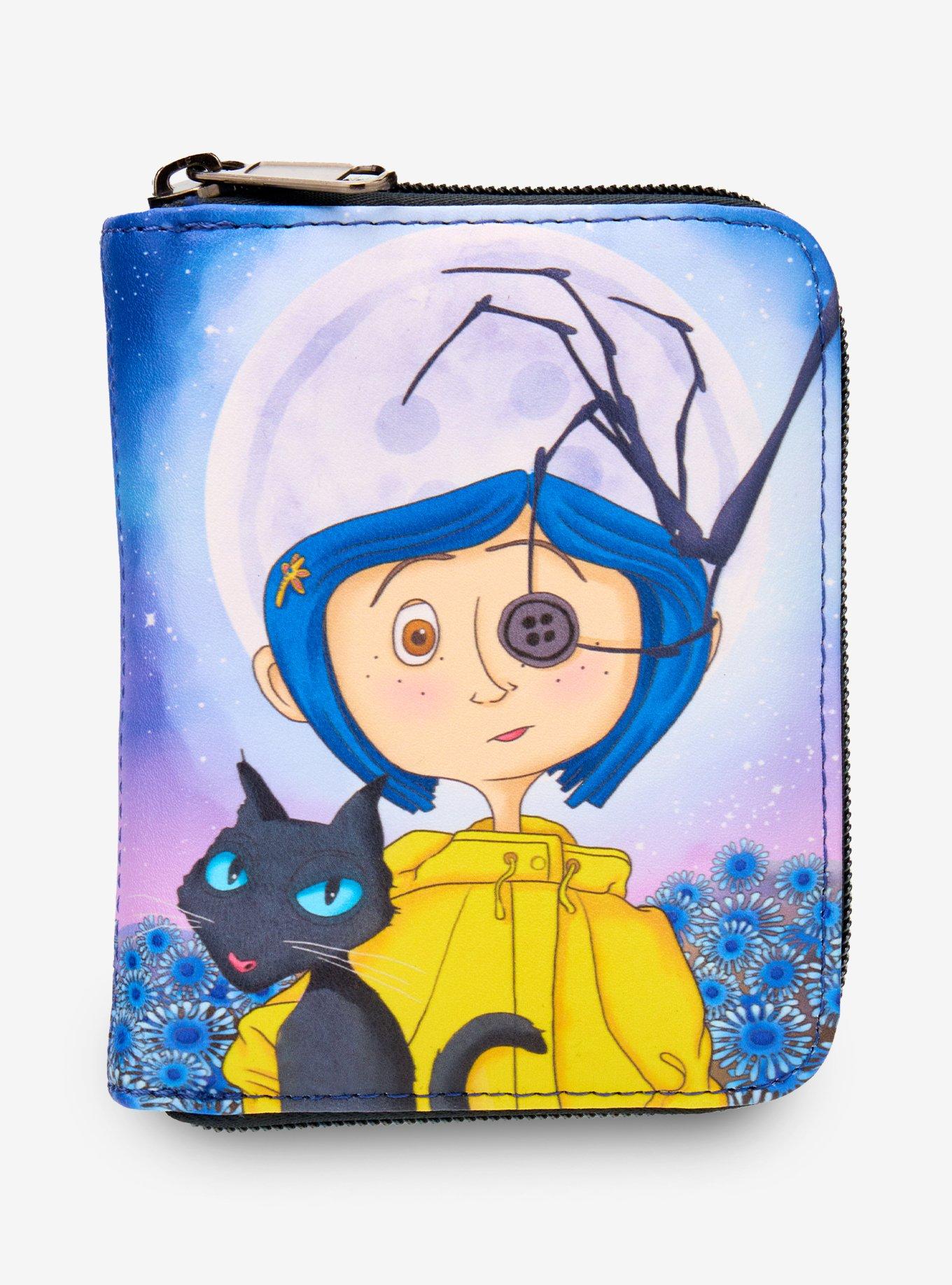 Loungefly Coraline Button Eye Flower Mini Zipper Wallet, , hi-res