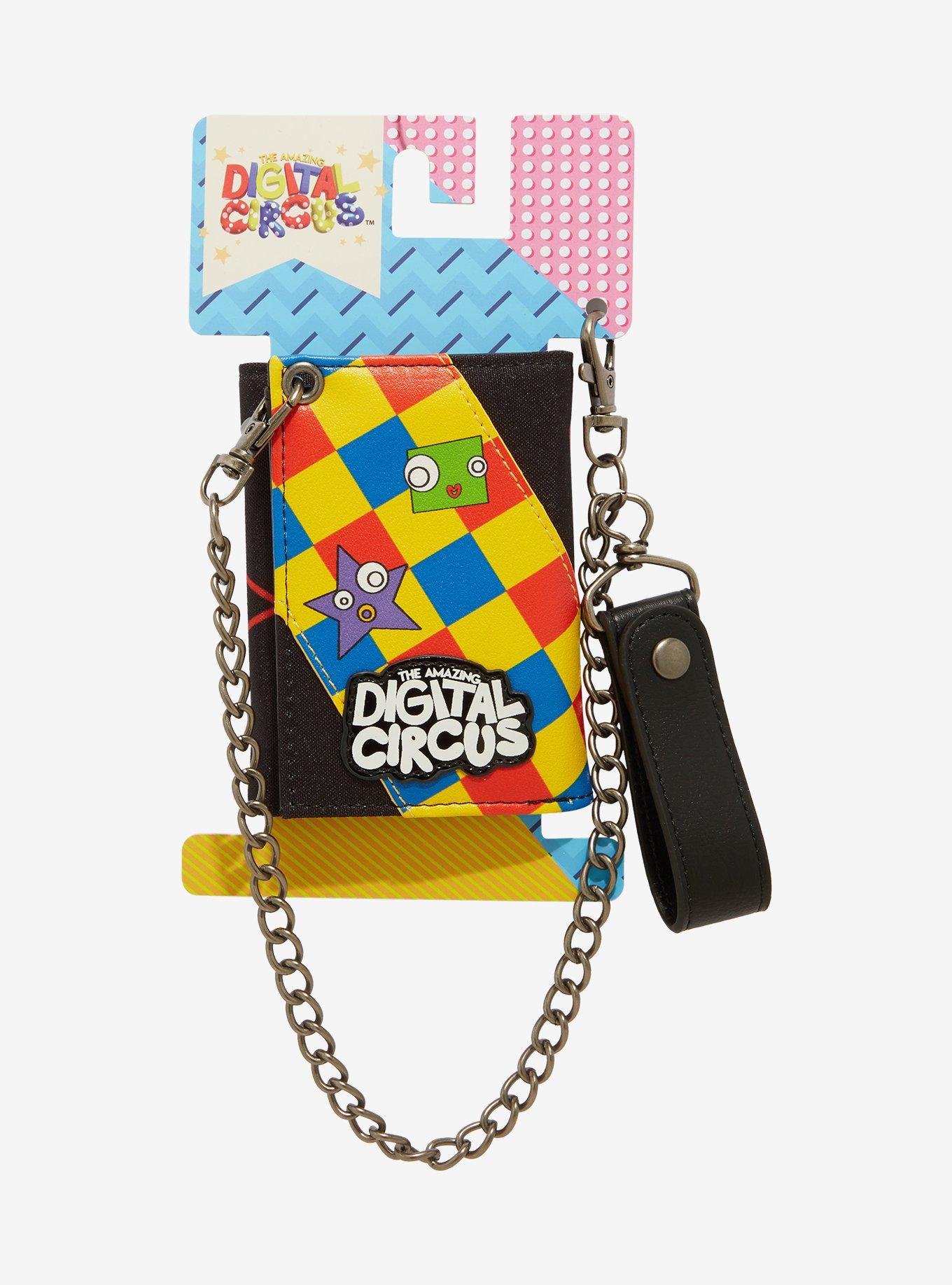 The Amazing Digital Circus Jax & Gloinks Trifold Wallet With Chain