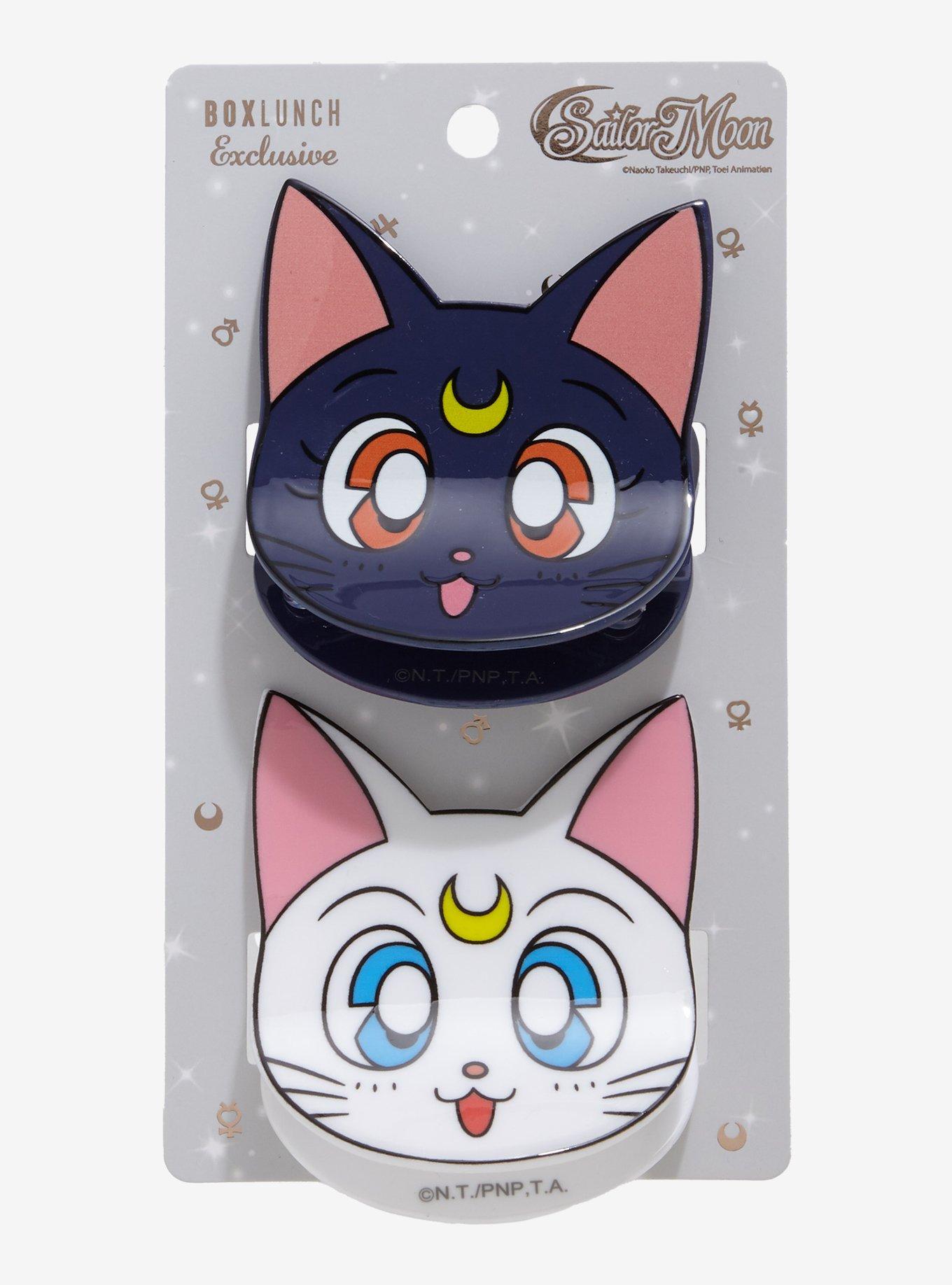 Sailor Moon Luna & Artemis Figural Hair Clip Set - BoxLunch Exclusive, , hi-res