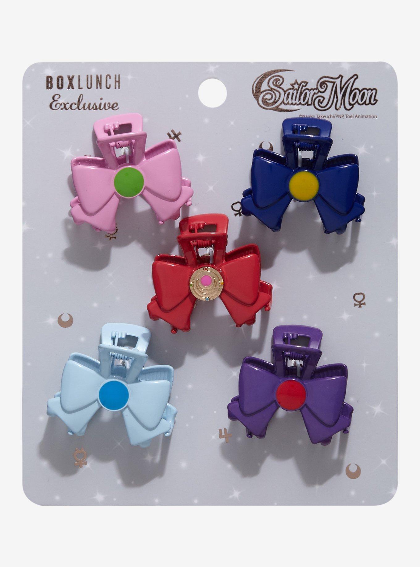 Sailor Moon Sailor Guardian Bows Metal Hair Clip Set - BoxLunch Exclusive, , hi-res