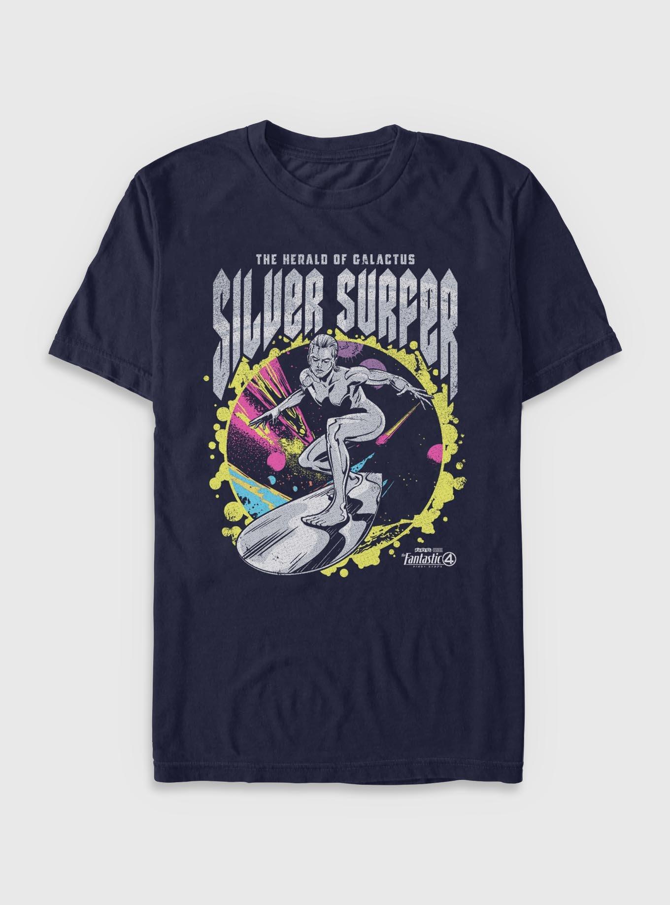 Marvel The Fantastic Four: First Steps Silver Surfer Metal T-Shirt, , hi-res