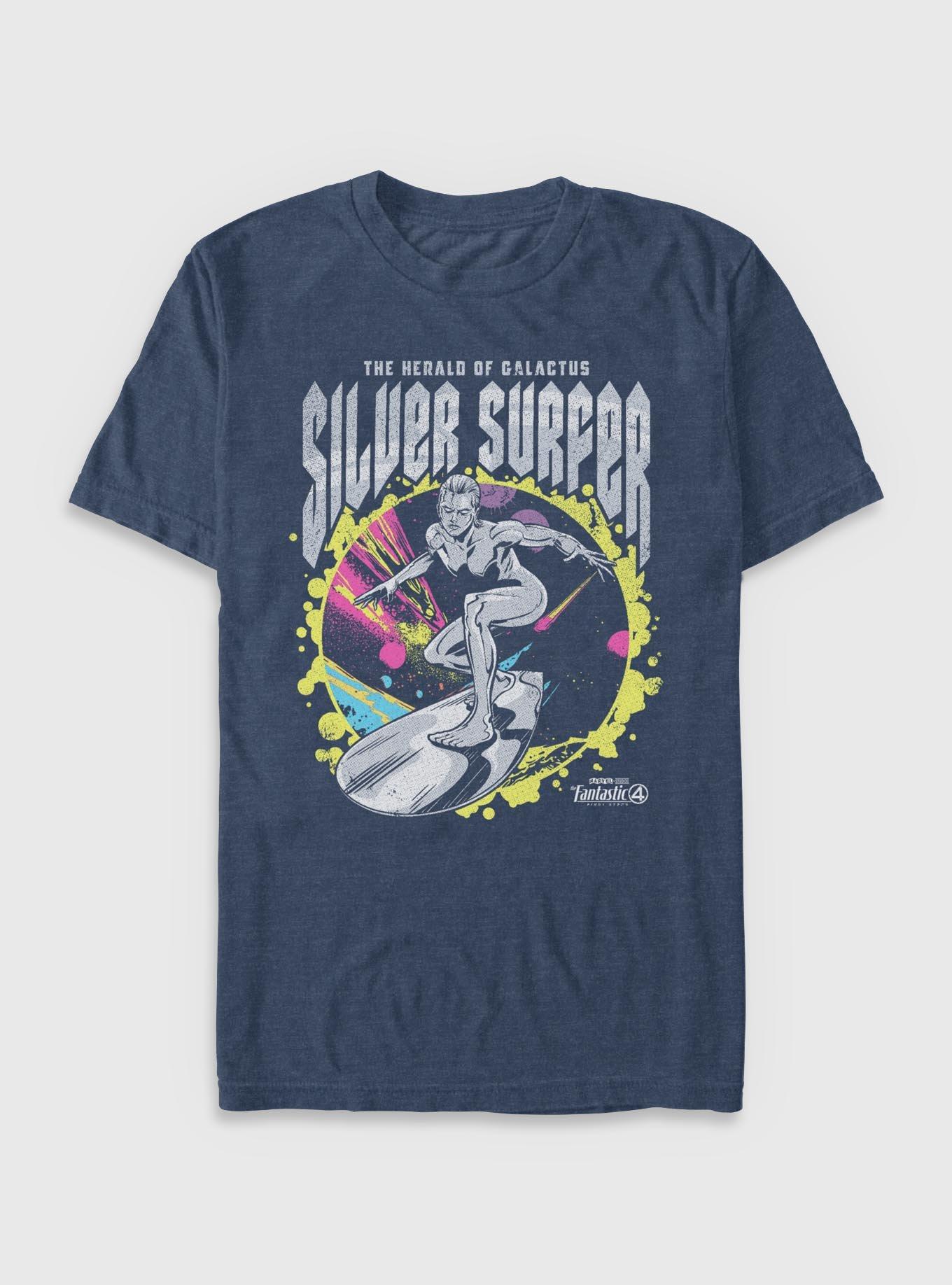 Marvel The Fantastic Four: First Steps Silver Surfer Metal T-Shirt, , hi-res