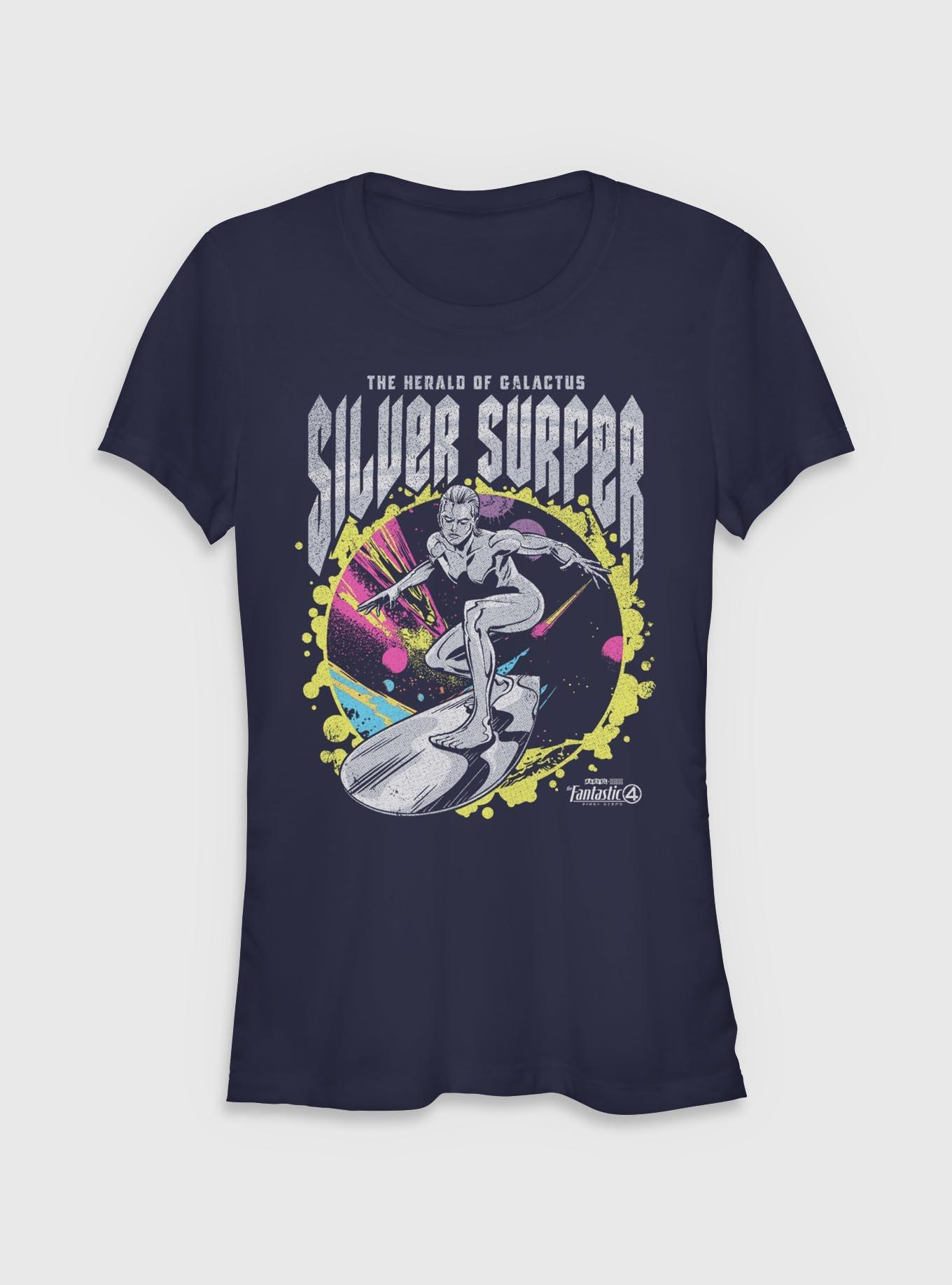 Marvel The Fantastic Four: First Steps Silver Surfer Metal Girls T-Shirt, , hi-res