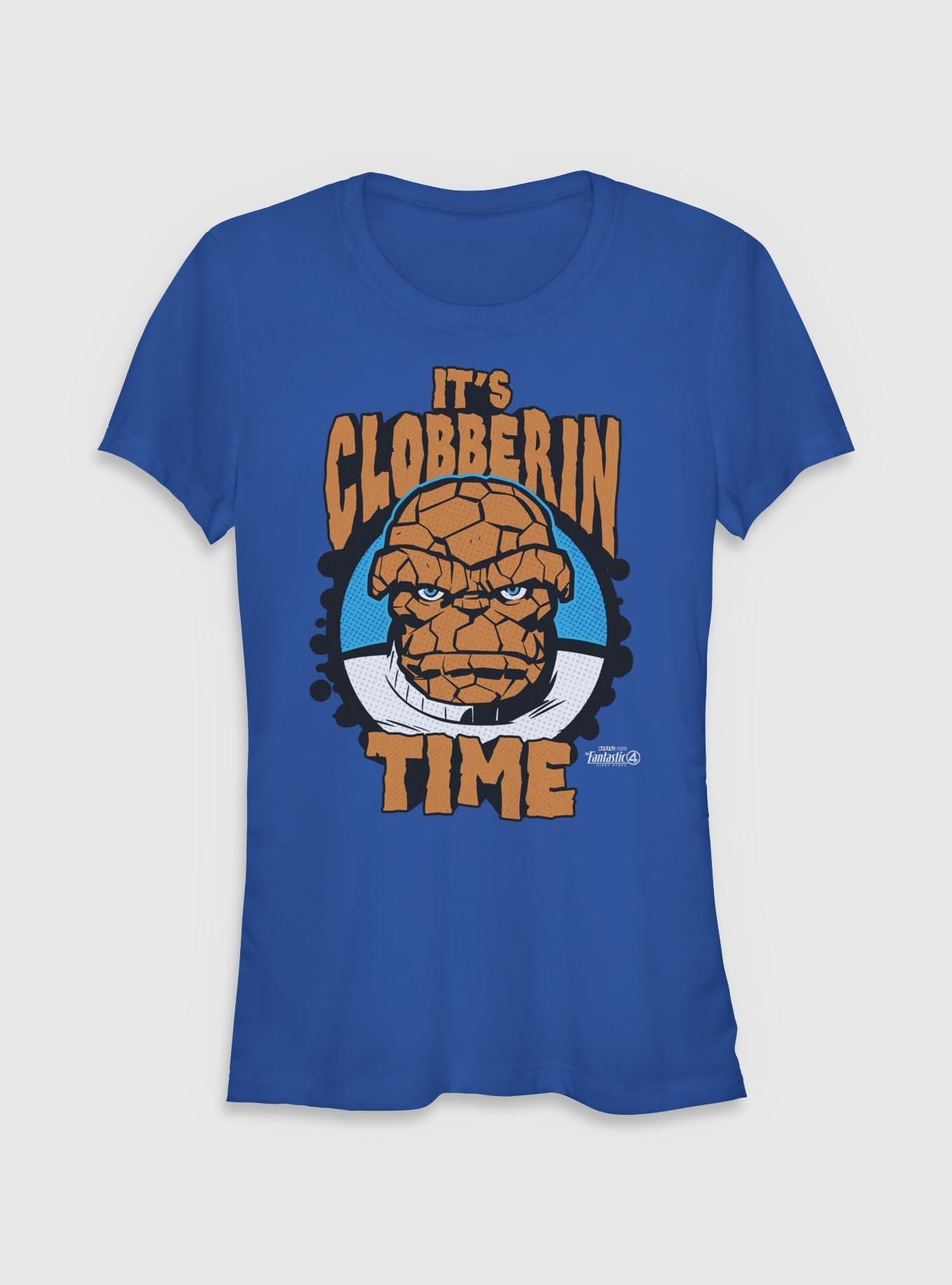 Marvel The Fantastic Four: First Steps Clobberin Time Girls T-Shirt, ROYAL, hi-res