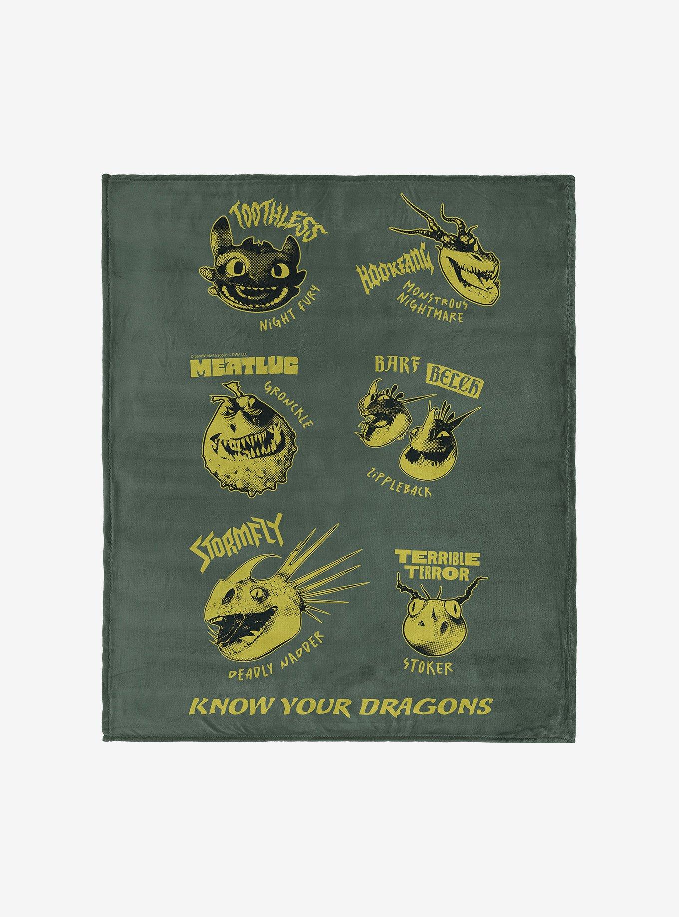 How to Train Your Dragon Know Your Dragons 60x80" Silk Touch Throw Blanket, , hi-res