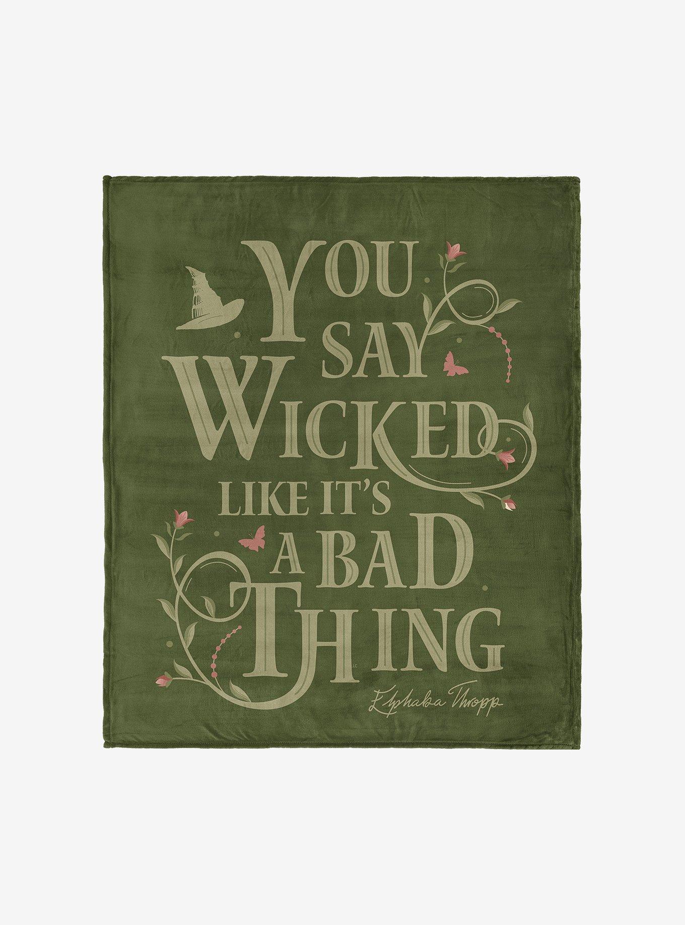 Wicked Say Wicked 60x80" Silk Touch Throw Blanket, , hi-res