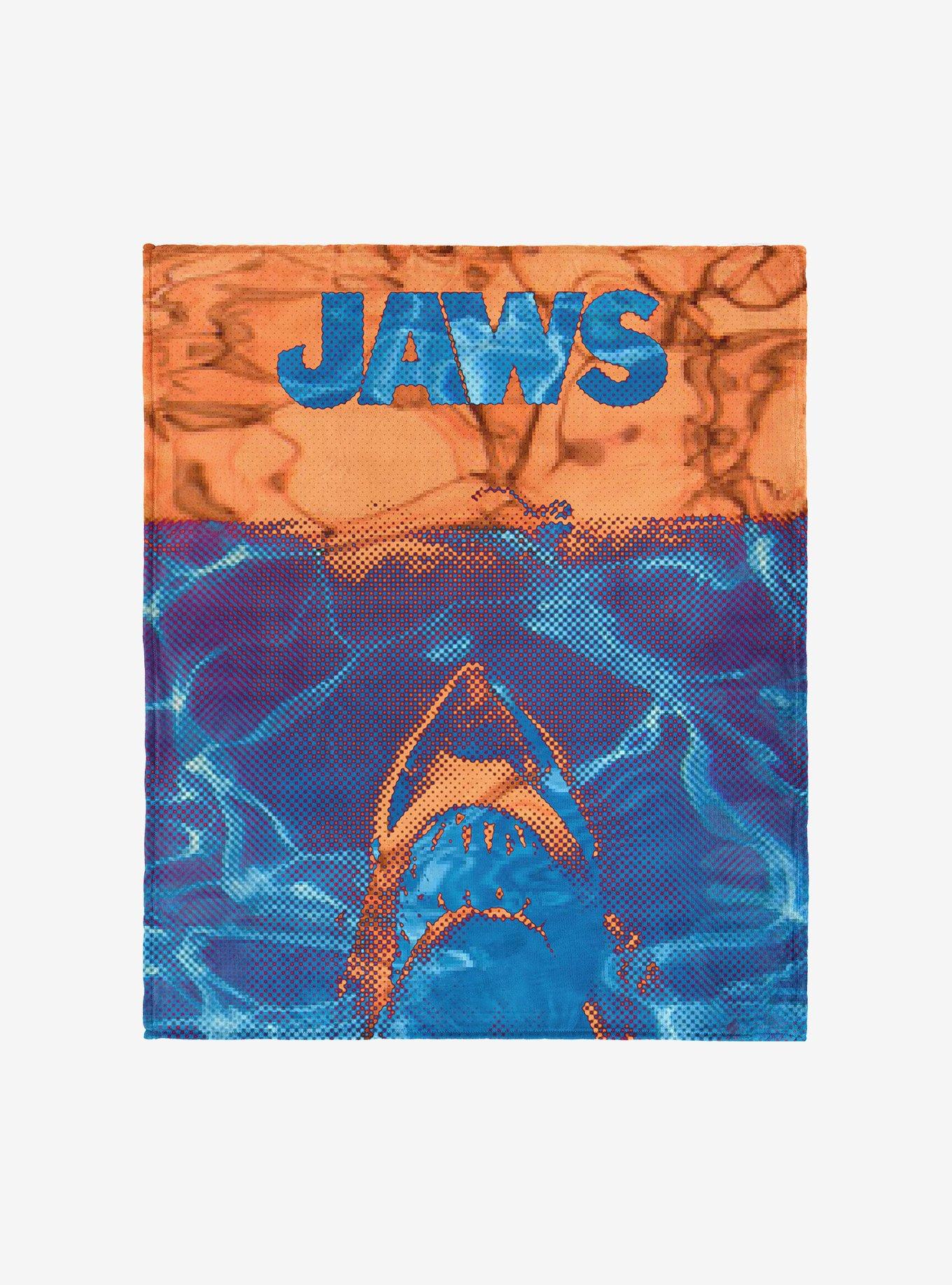 Jaws Neon Poster 60x80" Silk Touch Throw Blanket, , hi-res