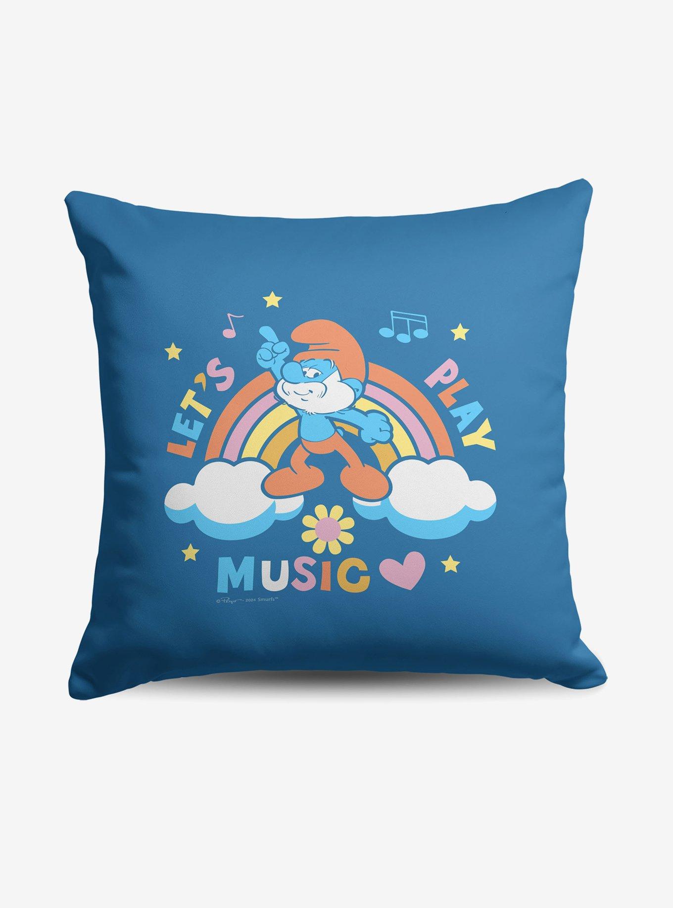 The Smurfs Let's Play Music Throw Pillow, , hi-res