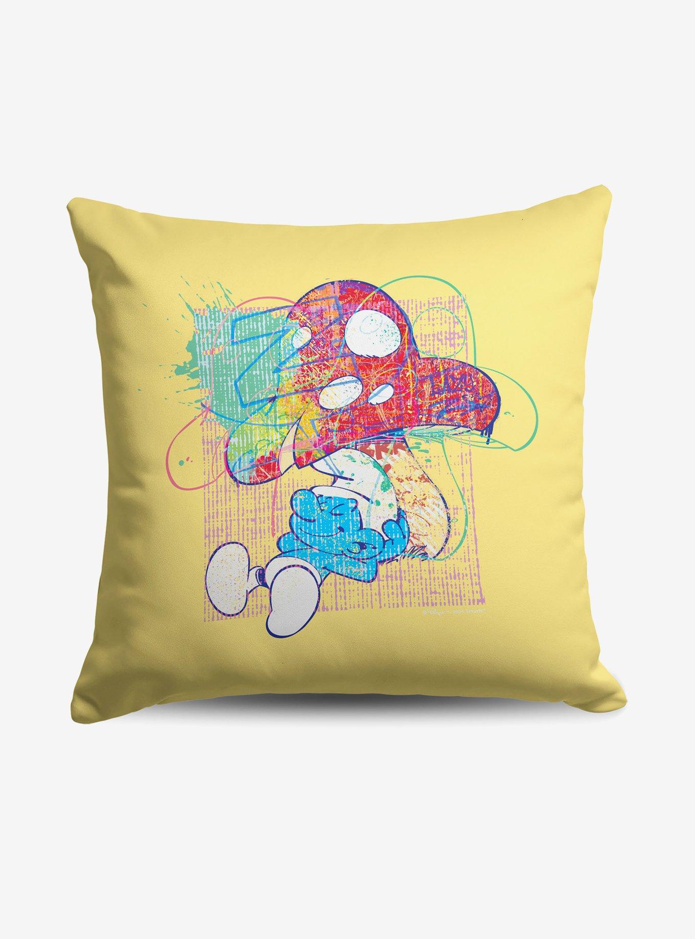 The Smurfs Chillaxing Throw Pillow, , hi-res