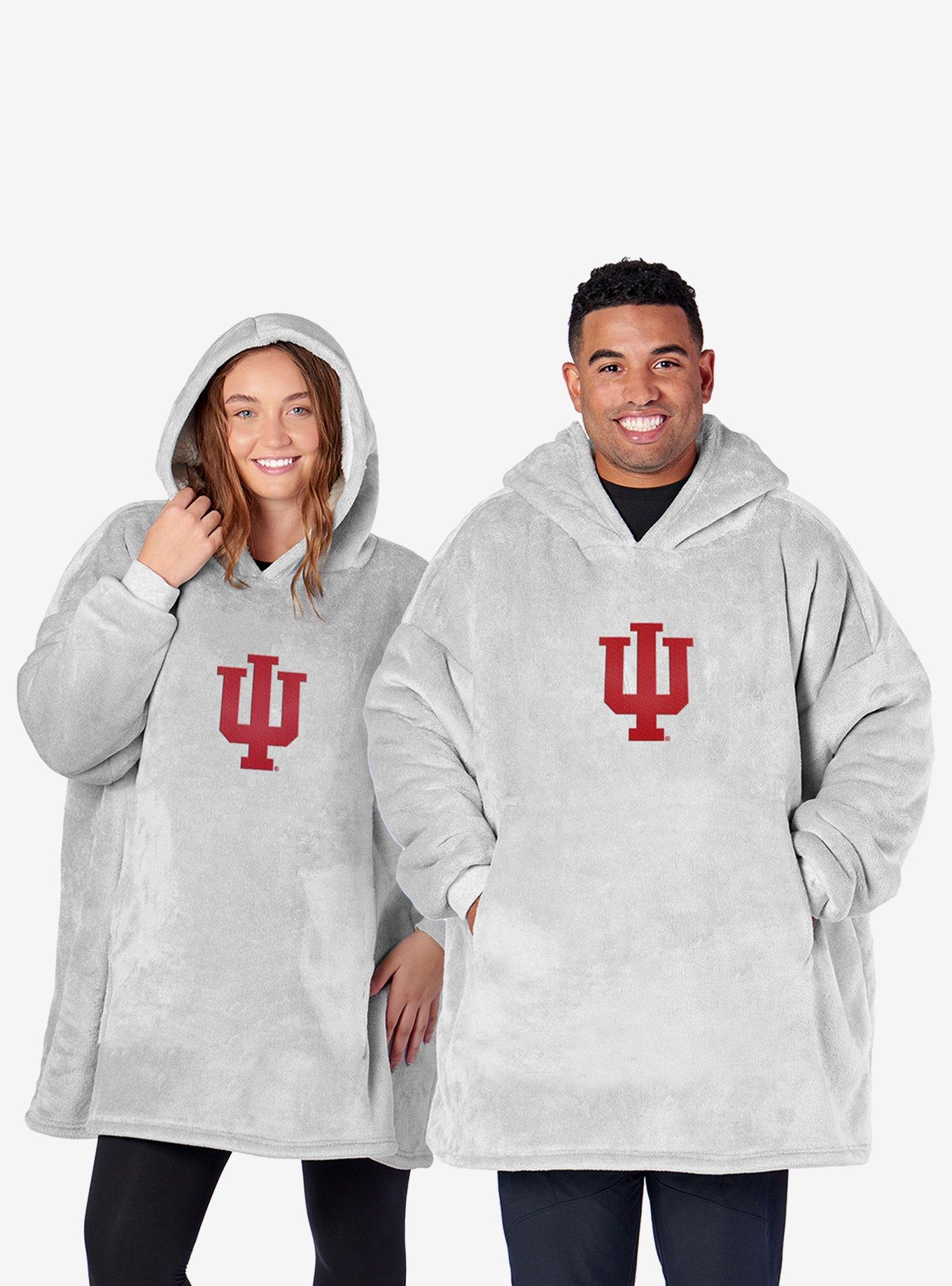 NCAA Indiana Hoosiers Heather Grey Pullover Hoodie, , hi-res