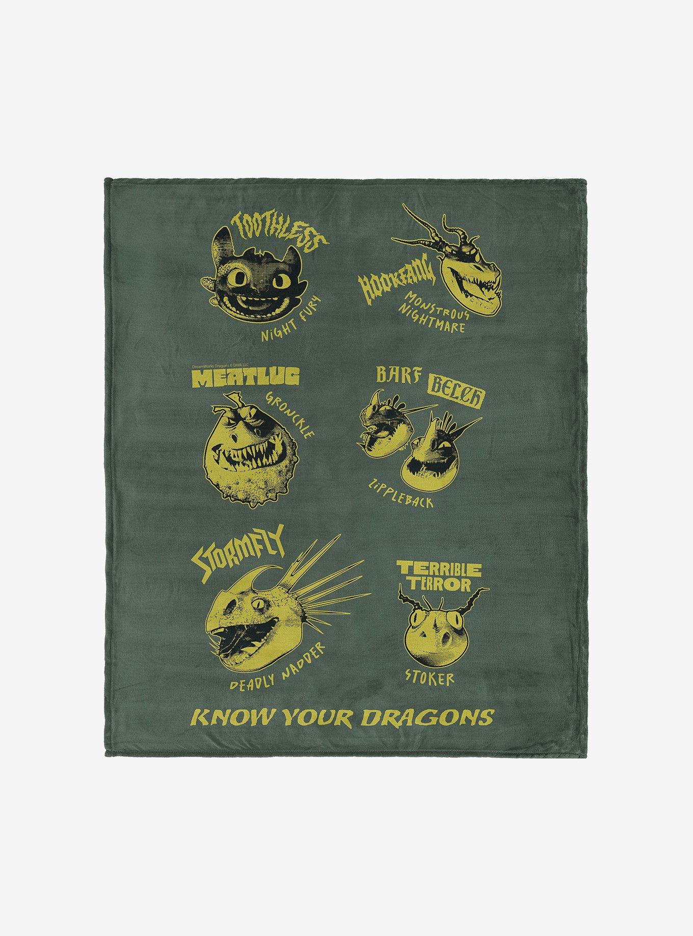 How to Train Your Dragon Know Your Dragons 40x50" Silk Touch Throw Blanket, , hi-res