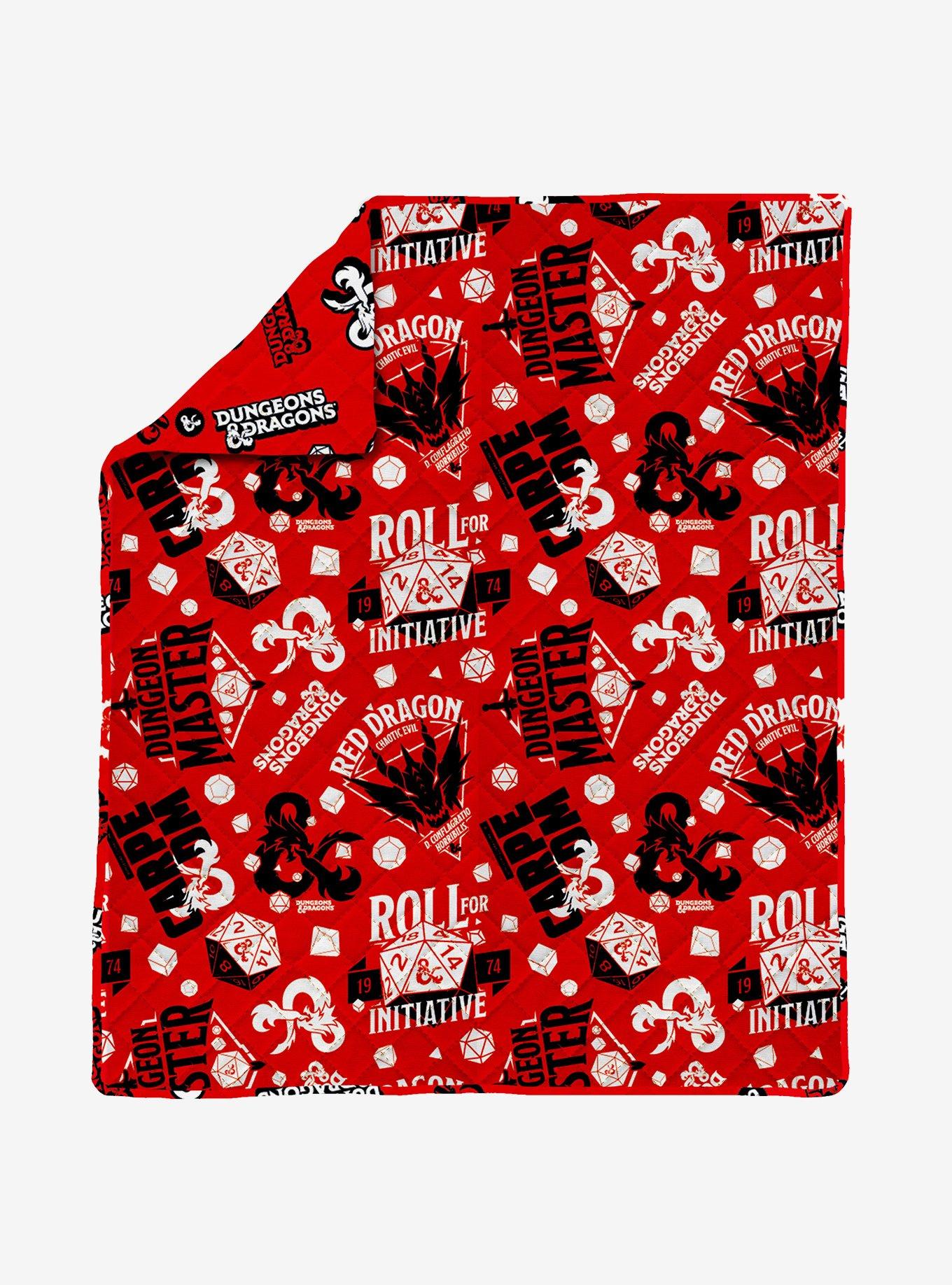 Dungeons & Dragons Roll For Initiative Twin Quilted Blanket, , hi-res