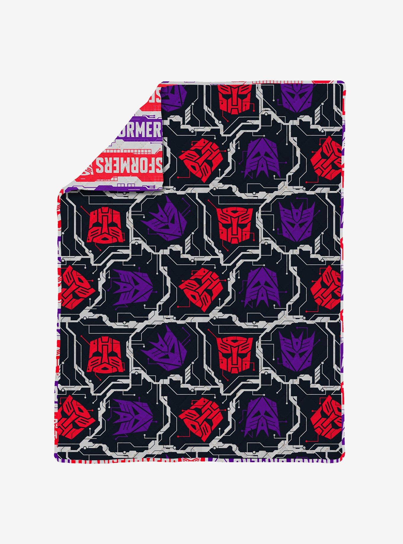 Transformers Transformer Logo Quilted Throw Blanket, , hi-res
