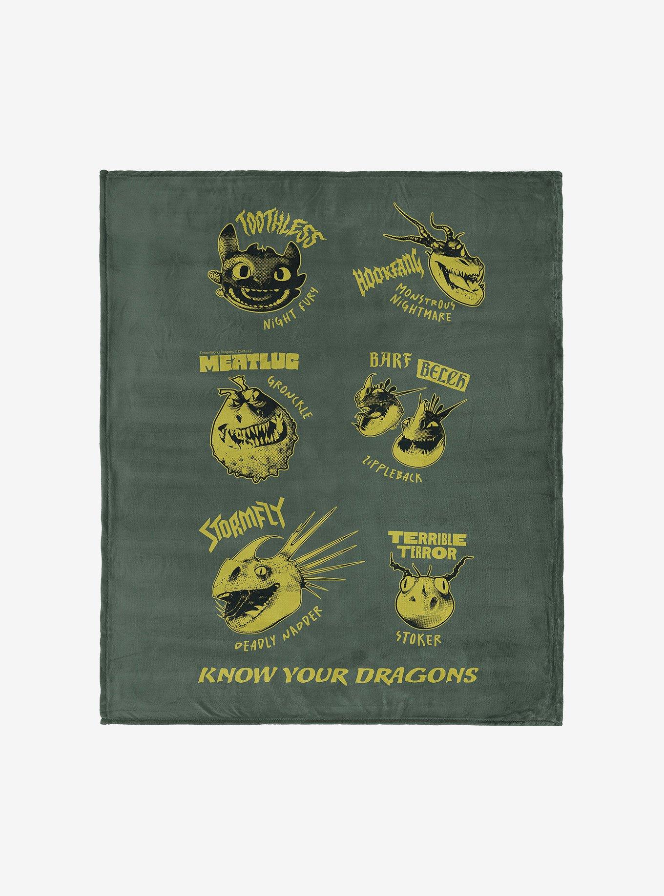 How to Train Your Dragon Know Your Dragons 50x60" Silk Touch Throw Blanket, , hi-res