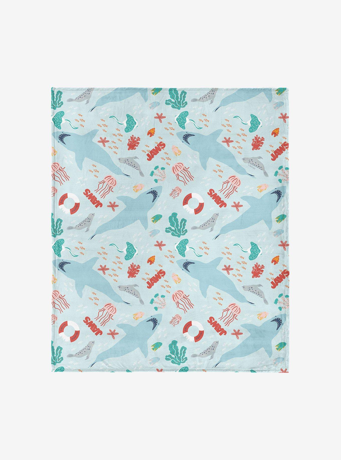 Jaws Coastal Sharks 50x60" Silk Touch Throw Blanket, , hi-res