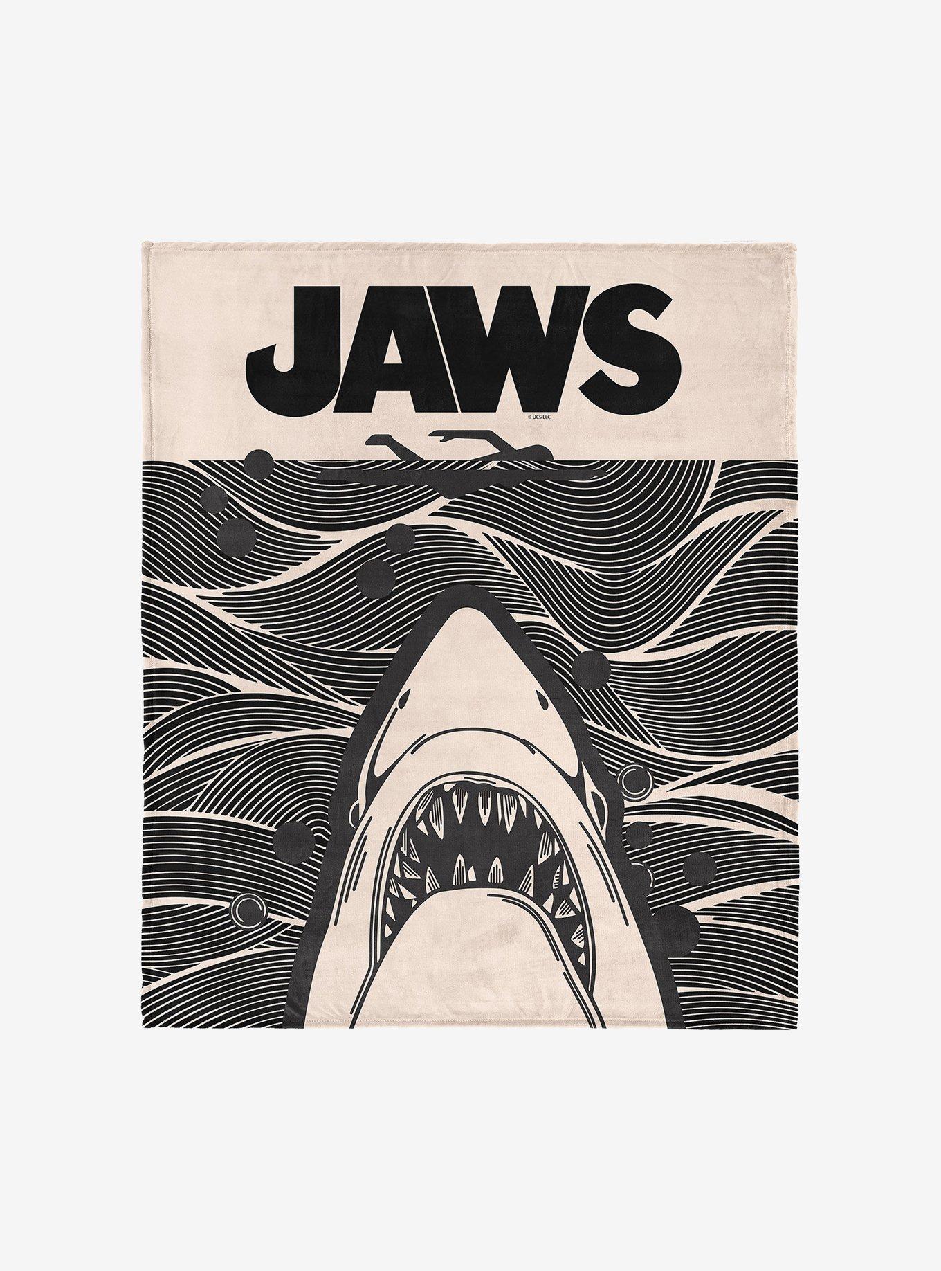 Jaws Duotone Poster 50x60" Silk Touch Throw Blanket, , hi-res