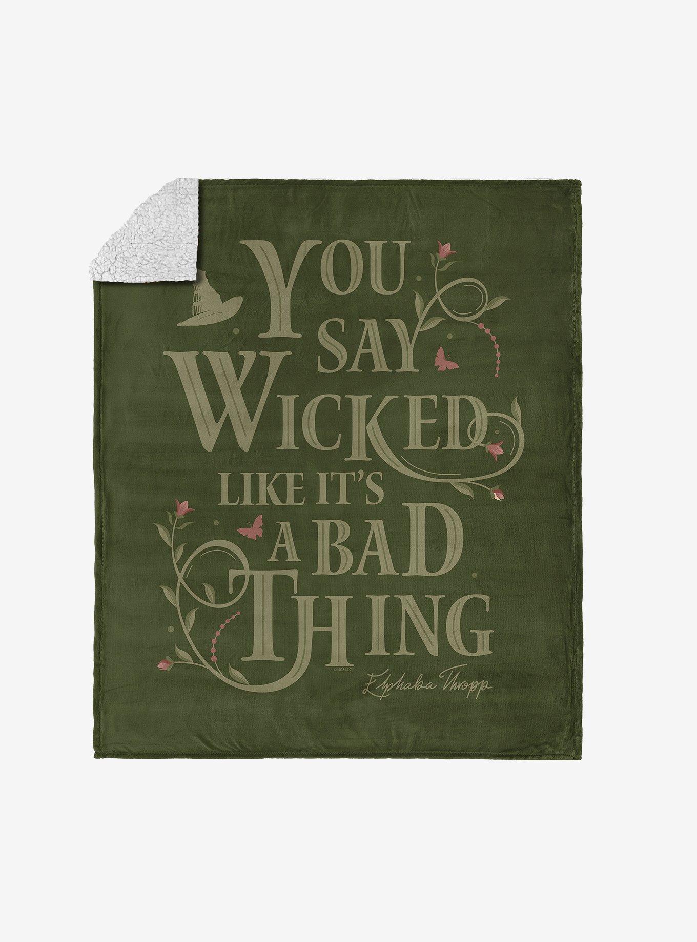 Wicked Say Wicked Silk Touch Sherpa Throw Blanket, , hi-res