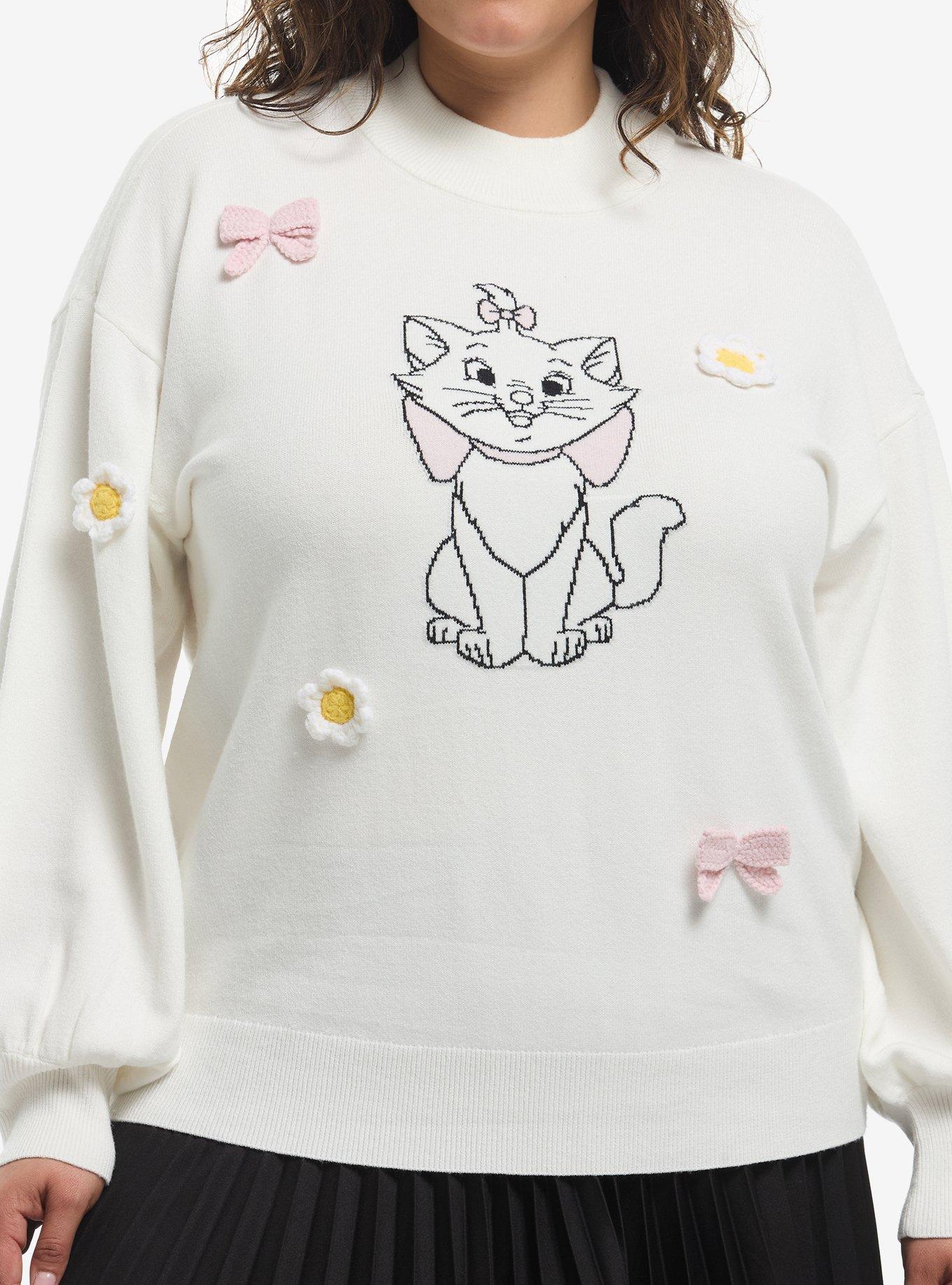 Her Universe Disney The Aristocats Marie 3D Icons Sweater Plus Size Her Universe Exclusive, , hi-res