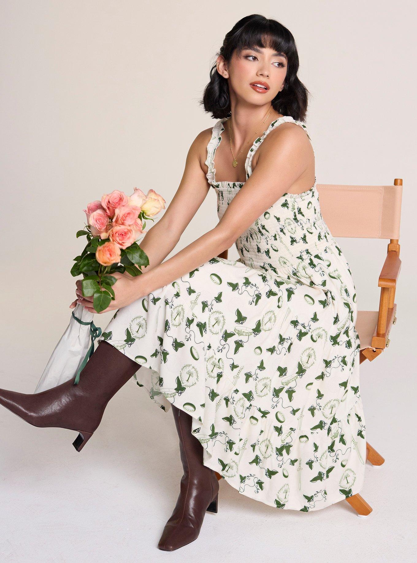 Her Universe The Lord Of The Rings Icons Ruffle Midi Dress Her Universe Exclusive, , hi-res