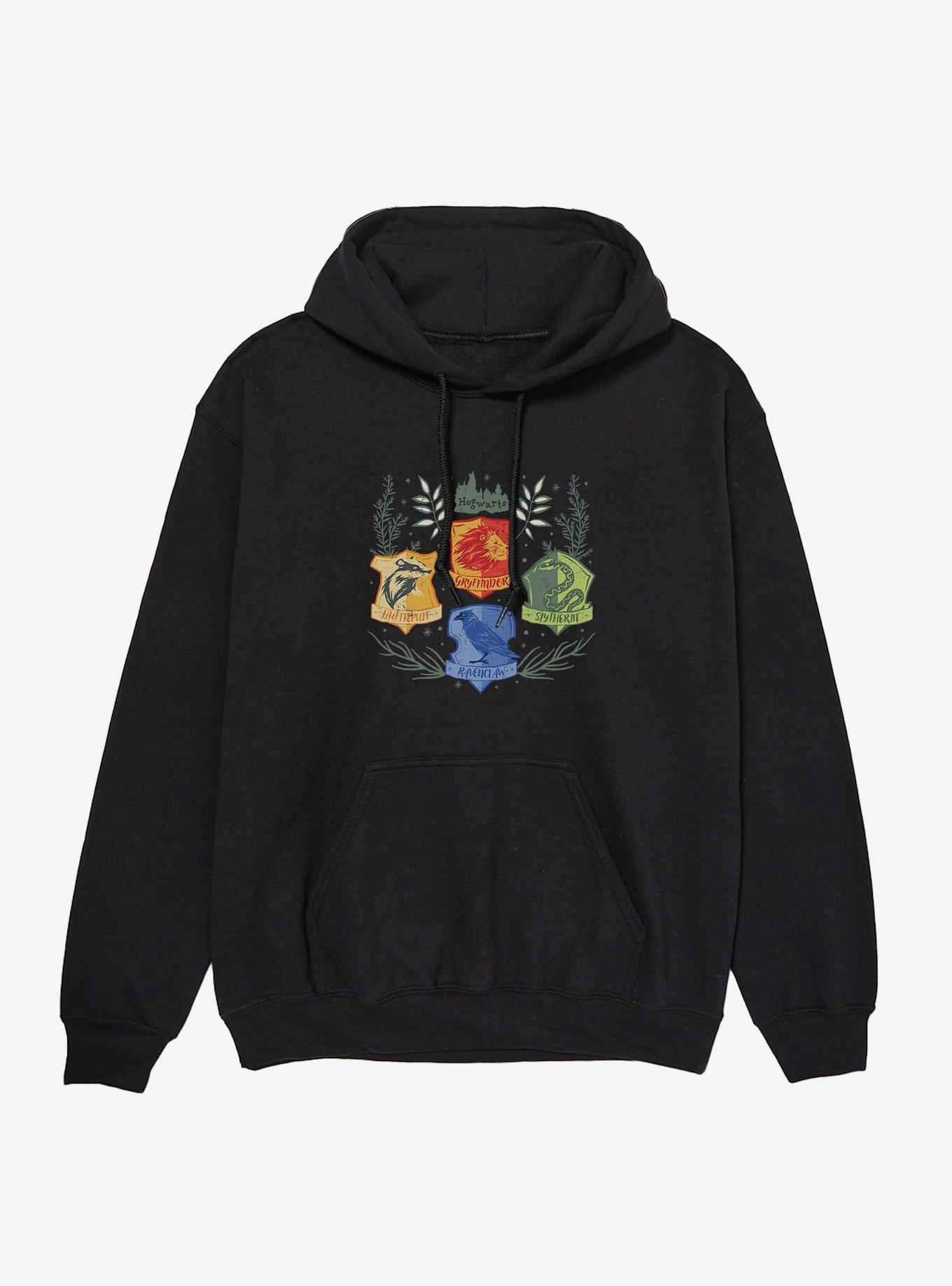 Harry Potter Hogwarts Houses In Bloom Hoodie, BLACK, hi-res