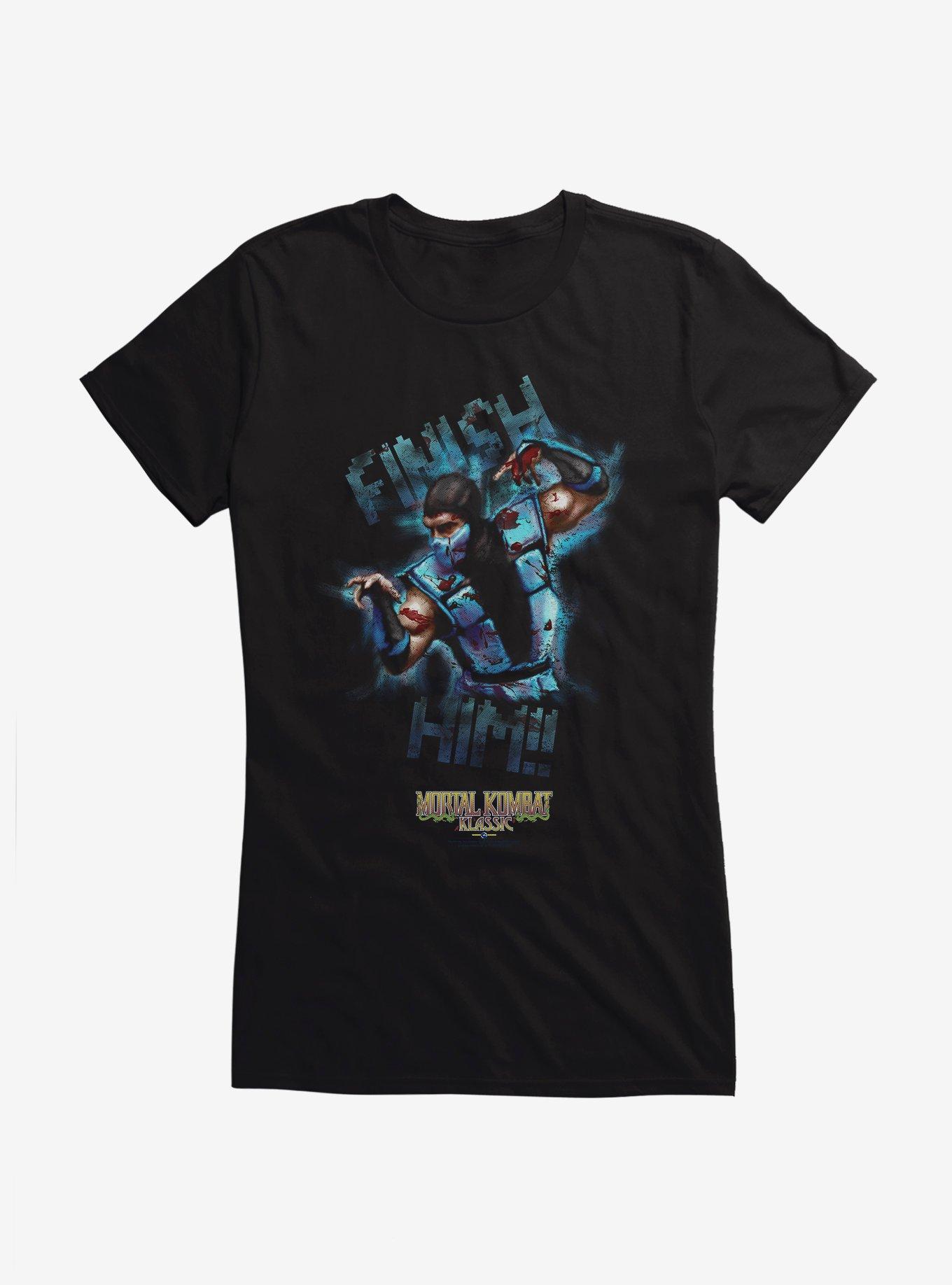 Mortal Kombat Klassic Sub-Zero Finish Him!! Girls T-Shirt, , hi-res