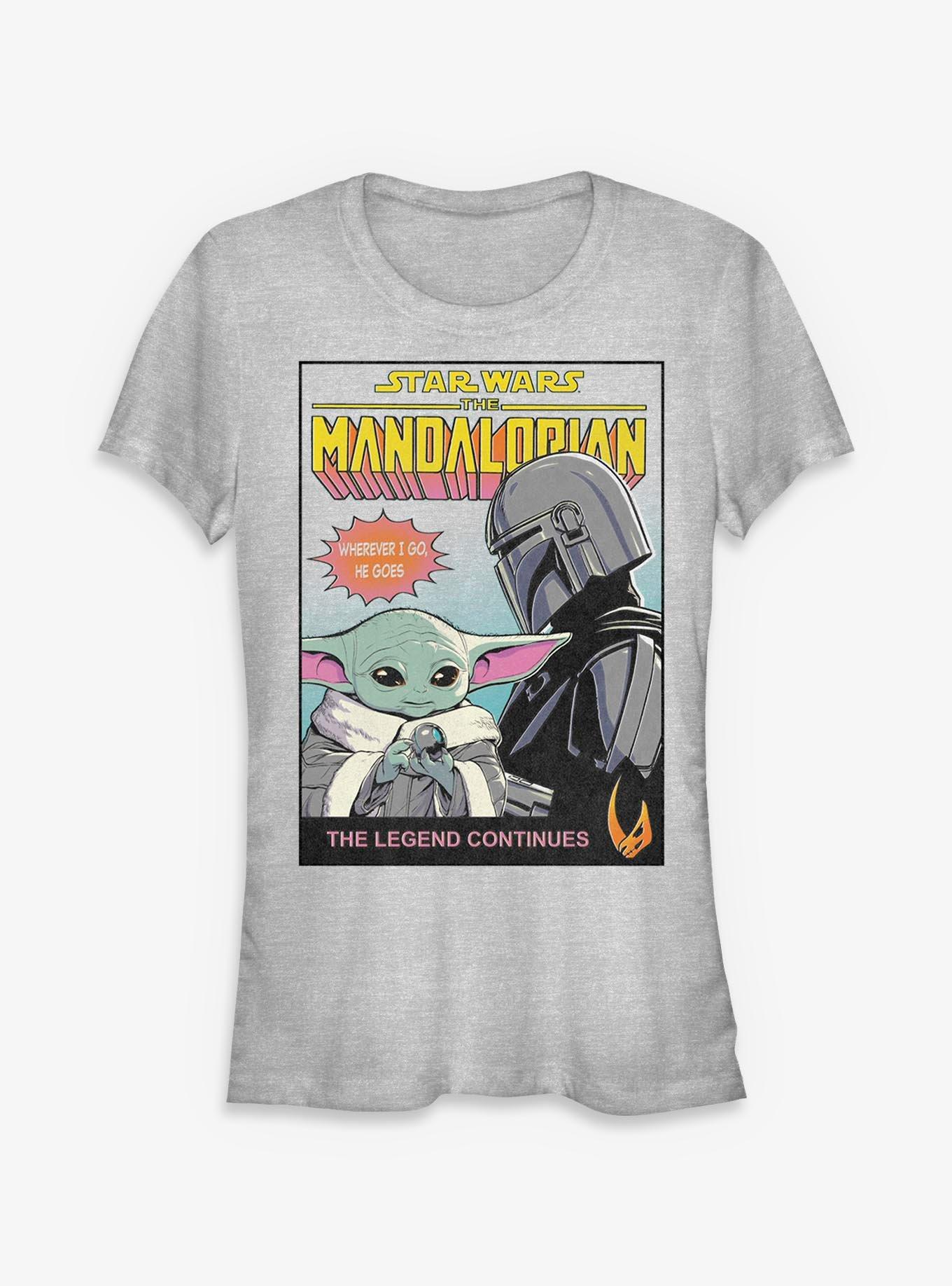 Star Wars The Mandalorian The Legend Continues Girls T-Shirt, ATH HTR, hi-res