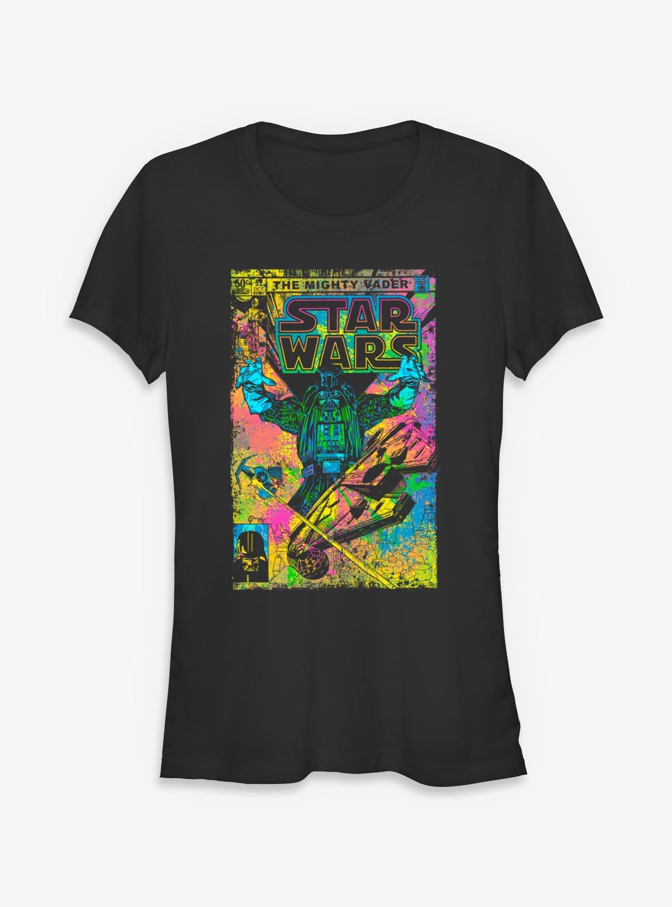Star Wars Neon The Mighty Vader Girls T-Shirt, BLACK, hi-res