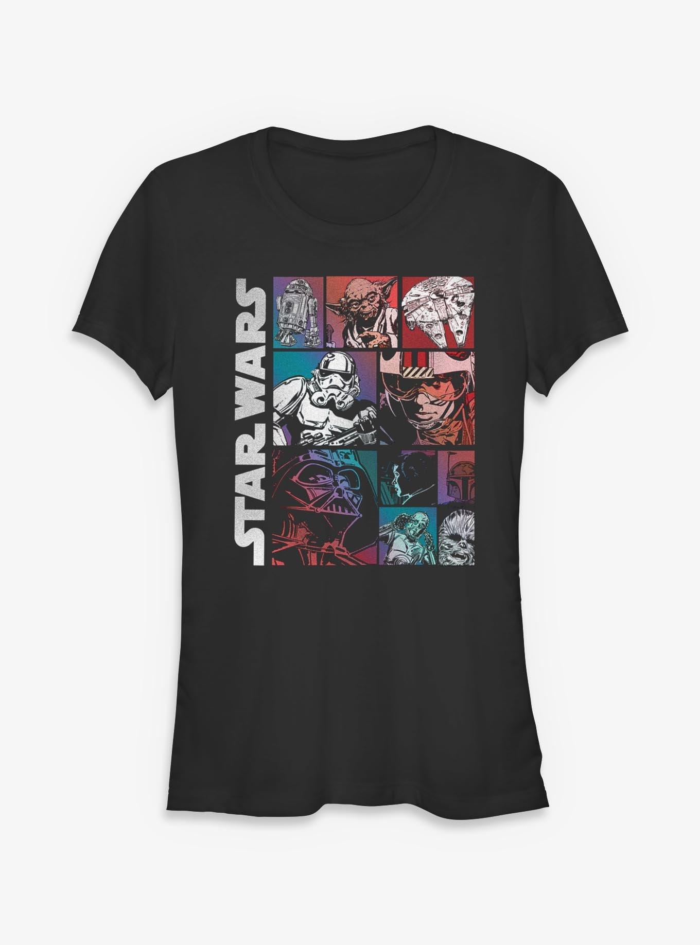 Star Wars Character Grid Girls T-Shirt