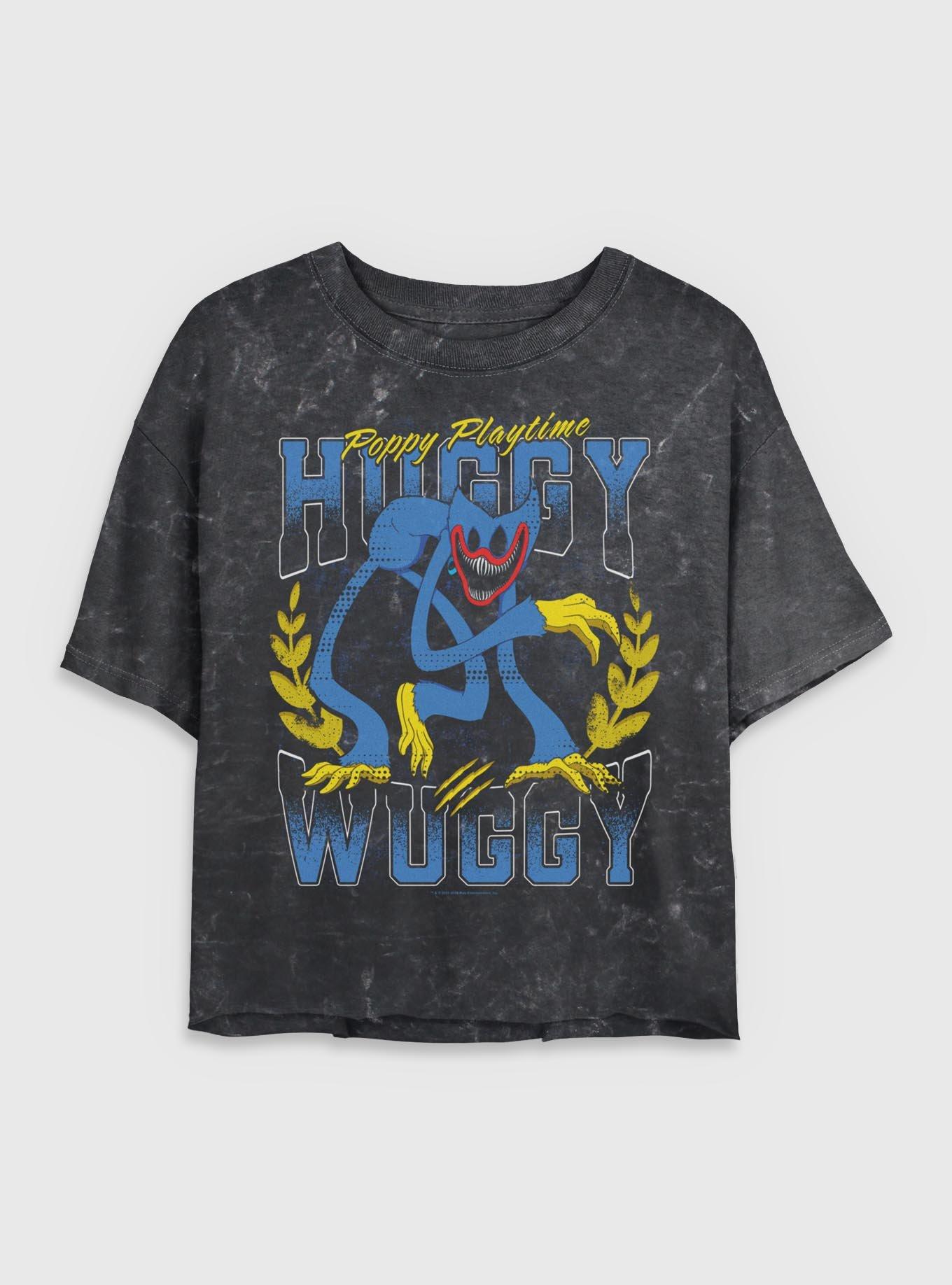 Poppy Playtime Huggy Wuggy Girls Mineral Wash Crop T-Shirt, , hi-res