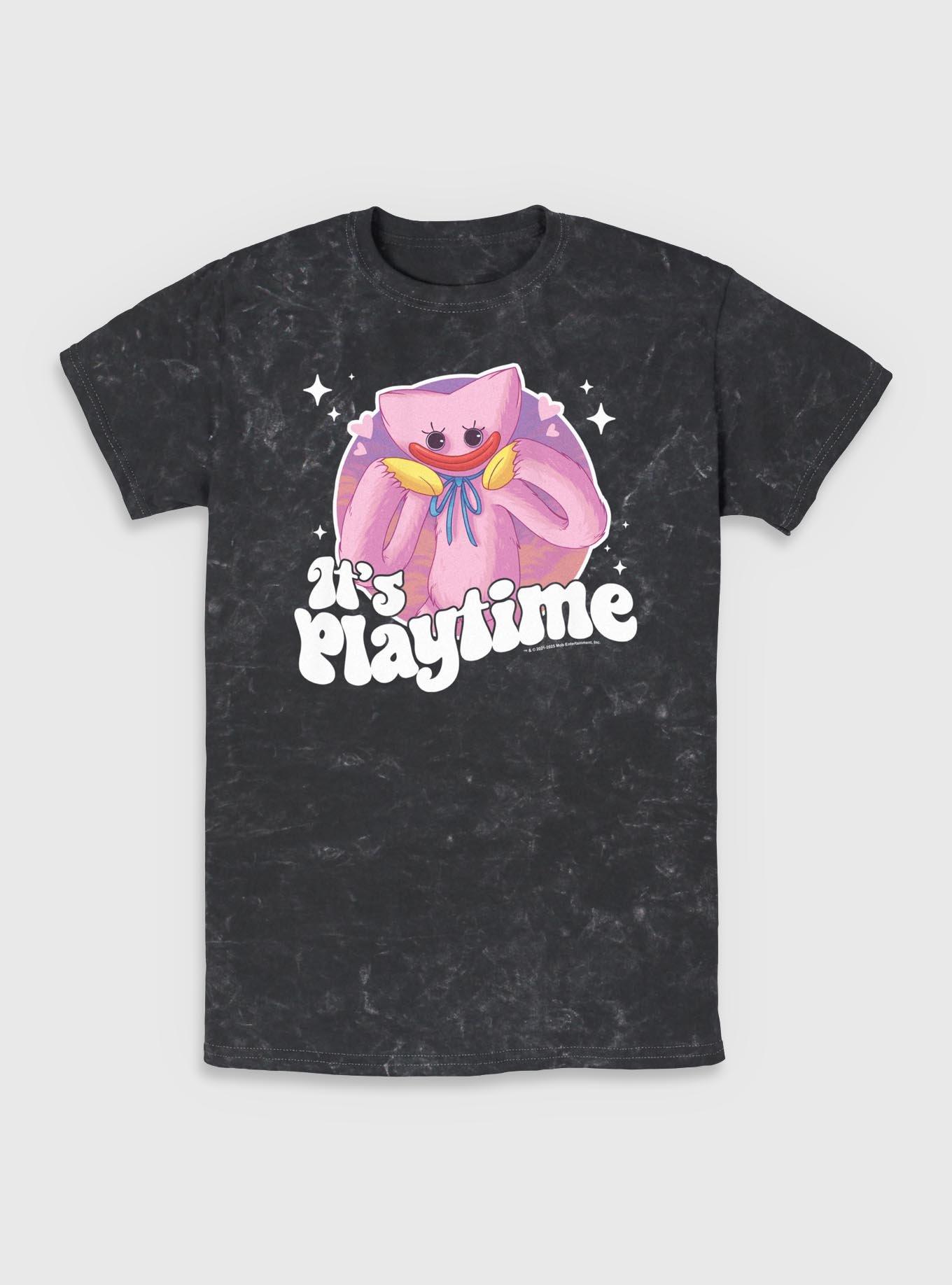 Poppy Playtime Kissy Missy Mineral Wash T-Shirt, BLACK, hi-res