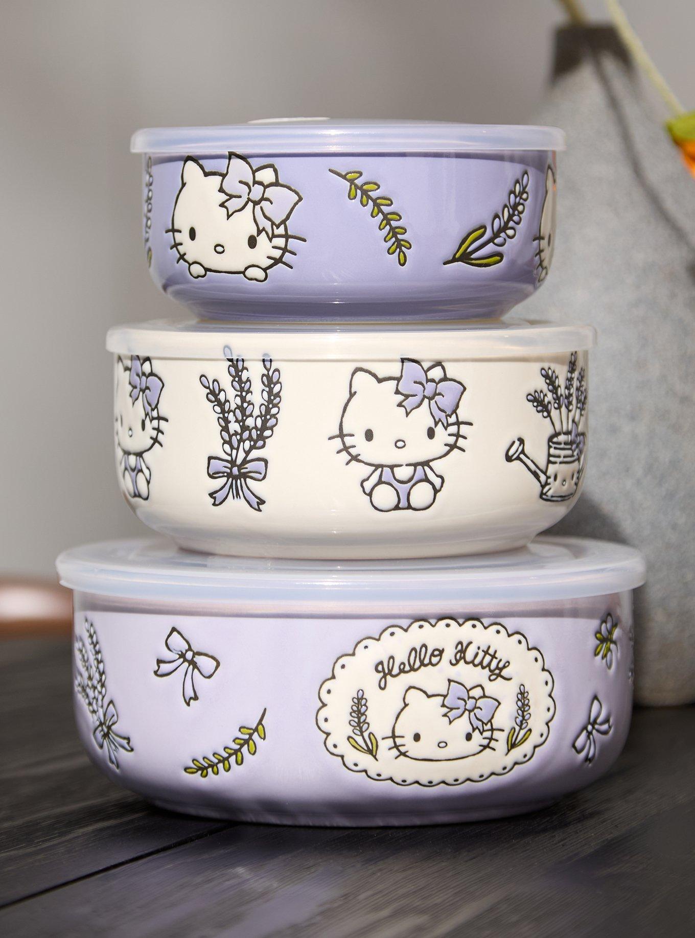 Sanrio Hello Kitty Lavender Bowl & Lid Set - BoxLunch Exclusive, , hi-res