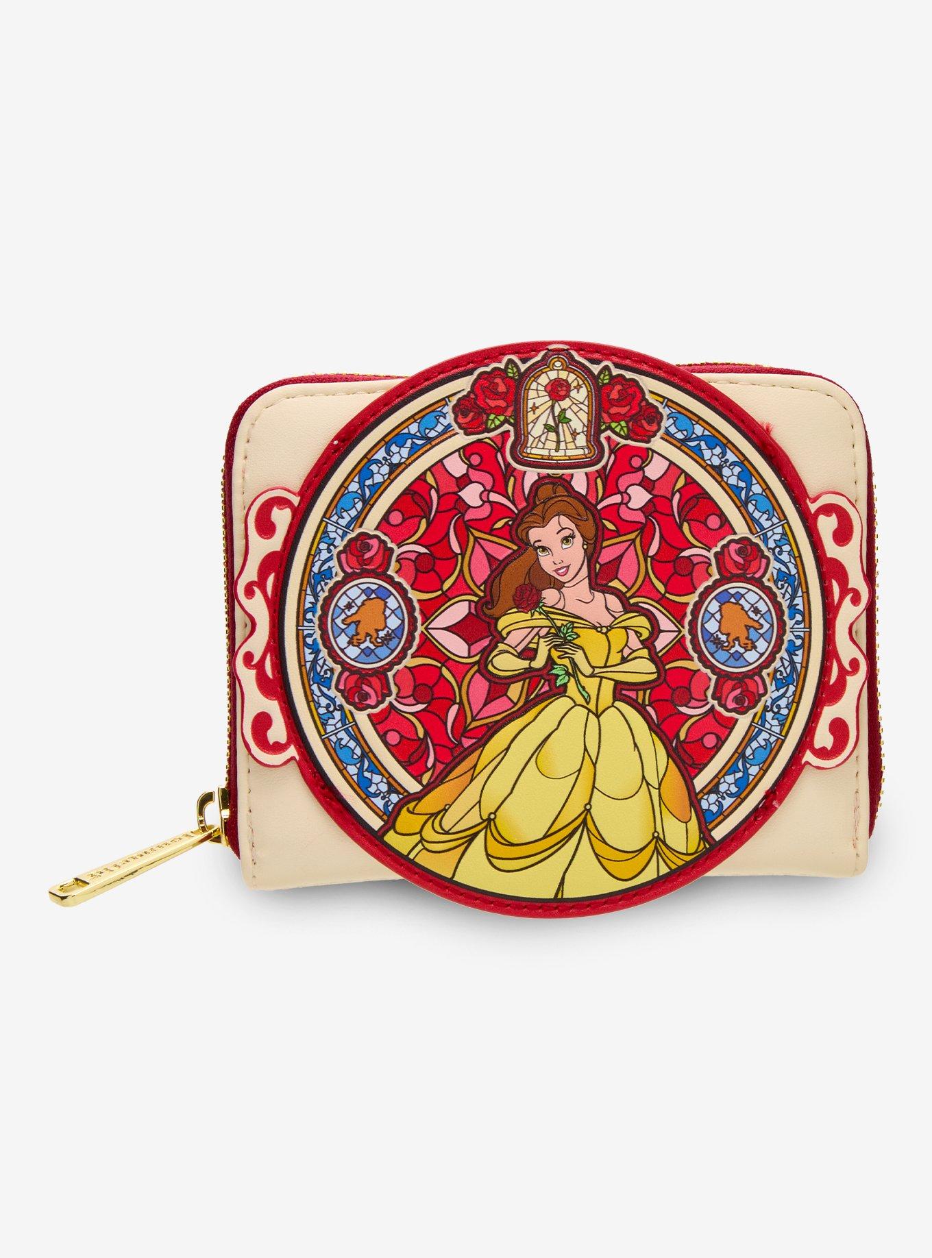 Loungefly Disney Beauty and the Beast Belle Stained Glass Portrait Wallet- BoxLunch Exclusive, , hi-res