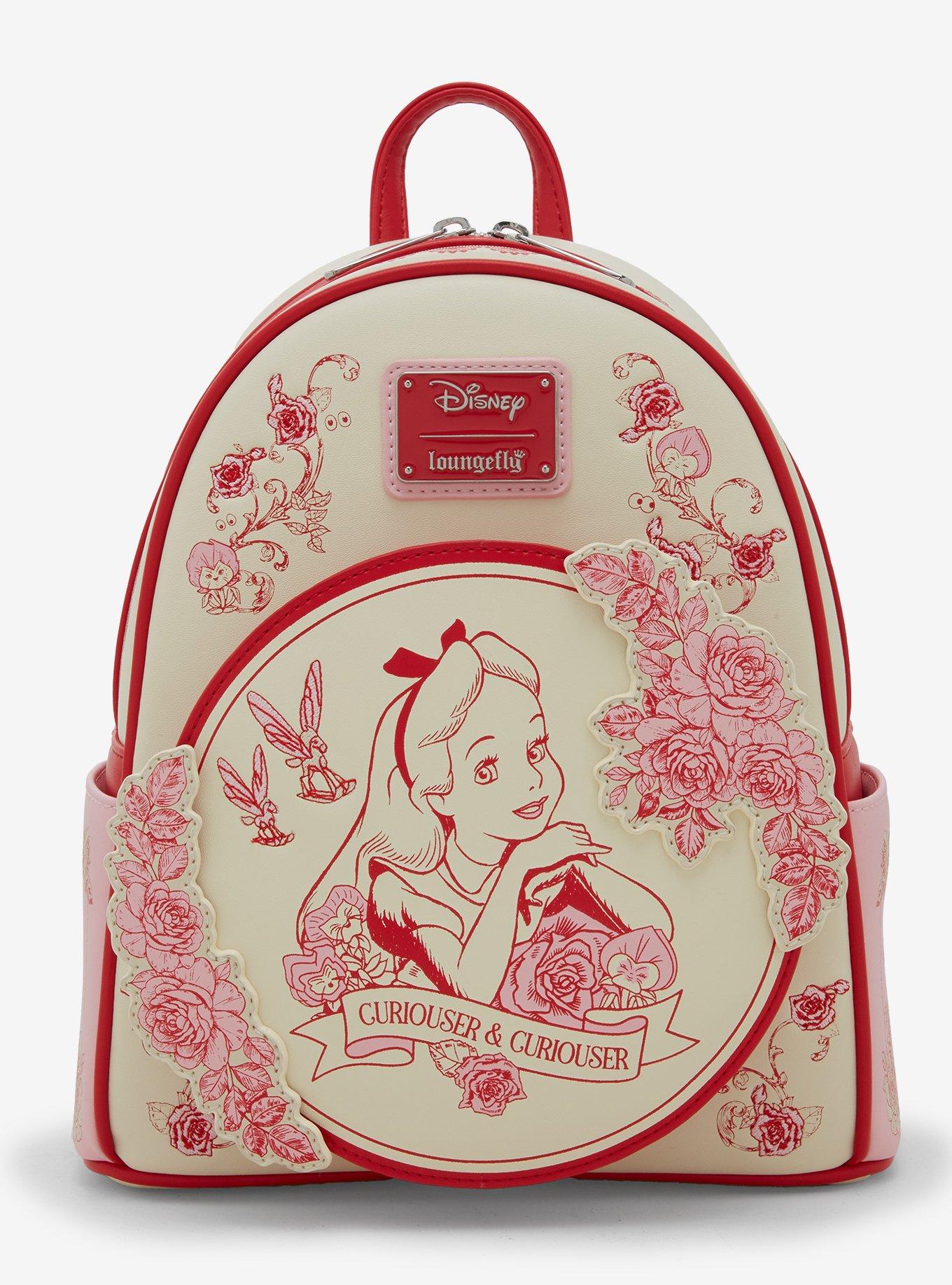 Loungefly Disney Alice in Wonderland Tonal Alice Floral Mini Backpack - BoxLunch Exclusive, , hi-res