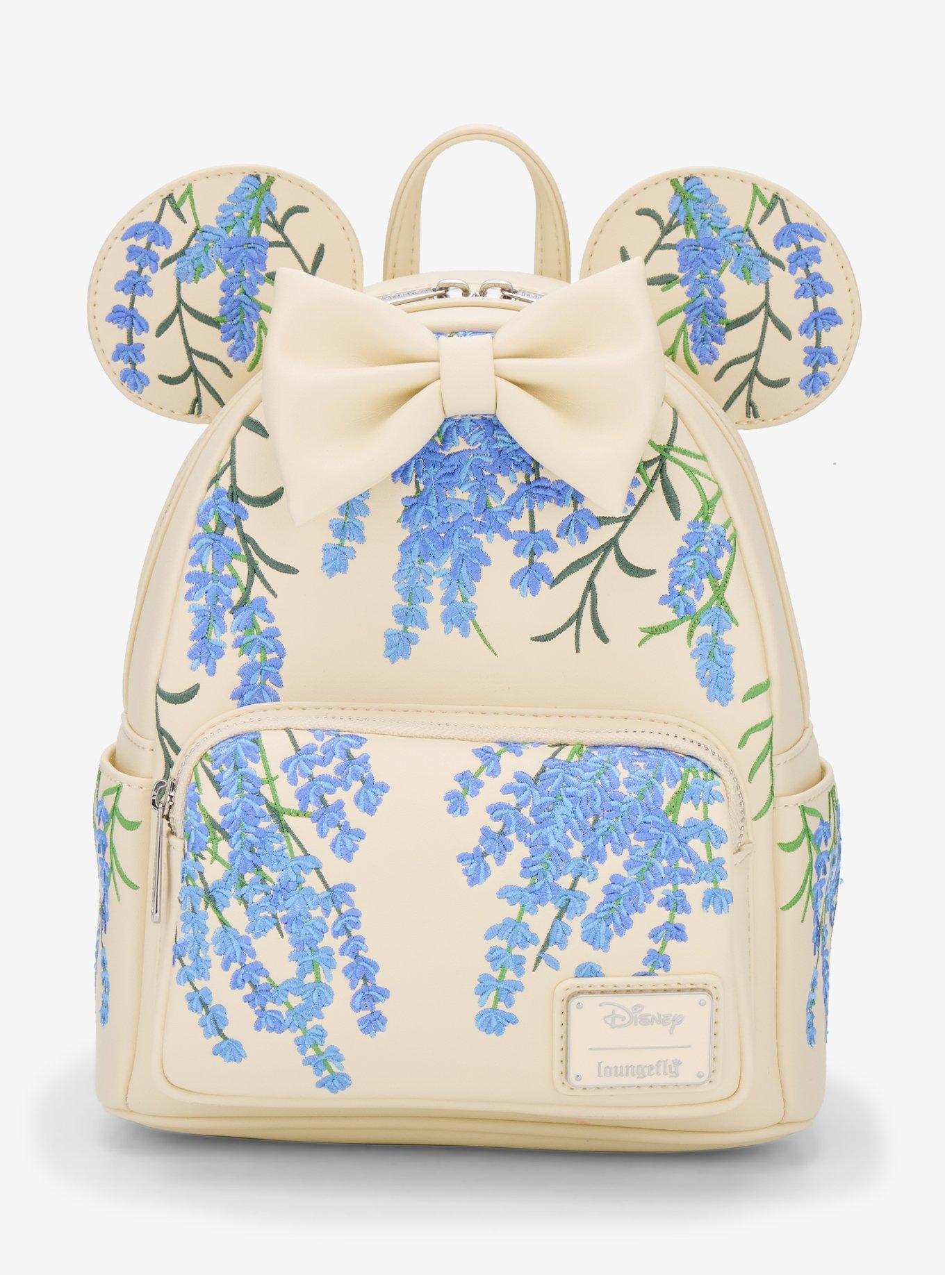 Loungefly Disney Minnie Mouse Blue Floral Mini Backpack &mdash; BoxLunch Exclusive, , hi-res