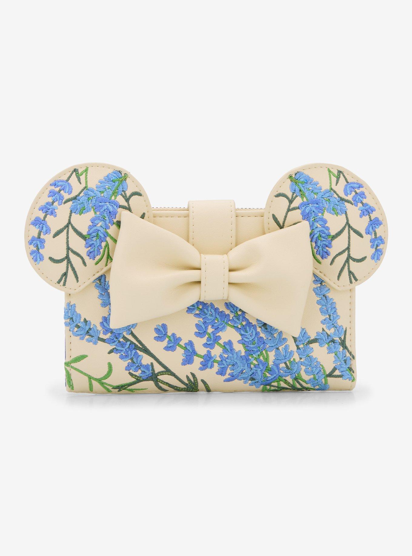 Loungefly Disney Minnie Mouse Blue Floral Wallet &mdash; BoxLunch Exclusive, , hi-res