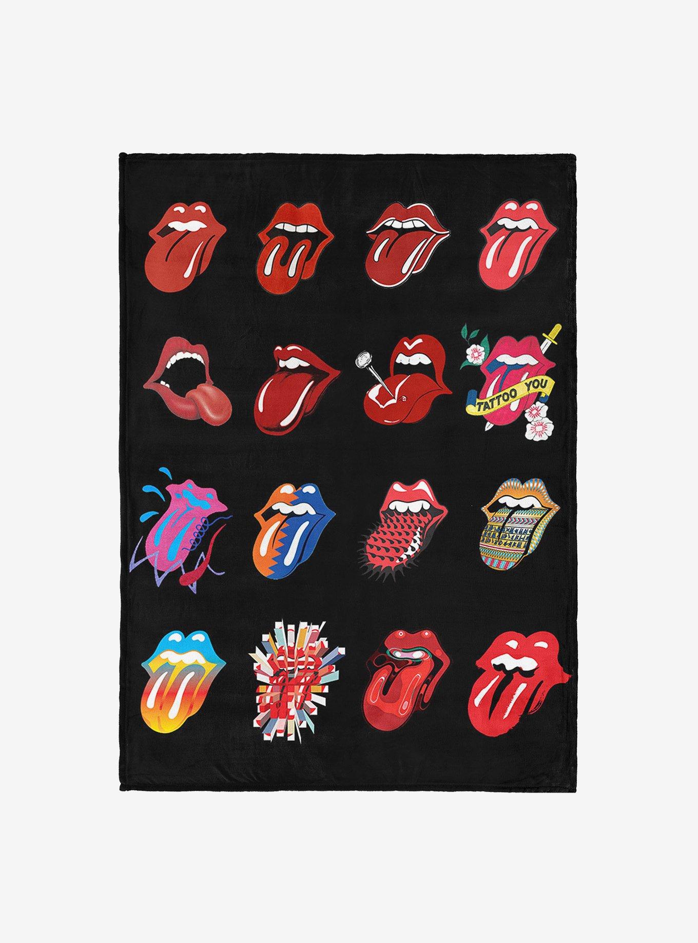 The Rolling Stones Tongue History Silk Touch Throw Blanket, , hi-res