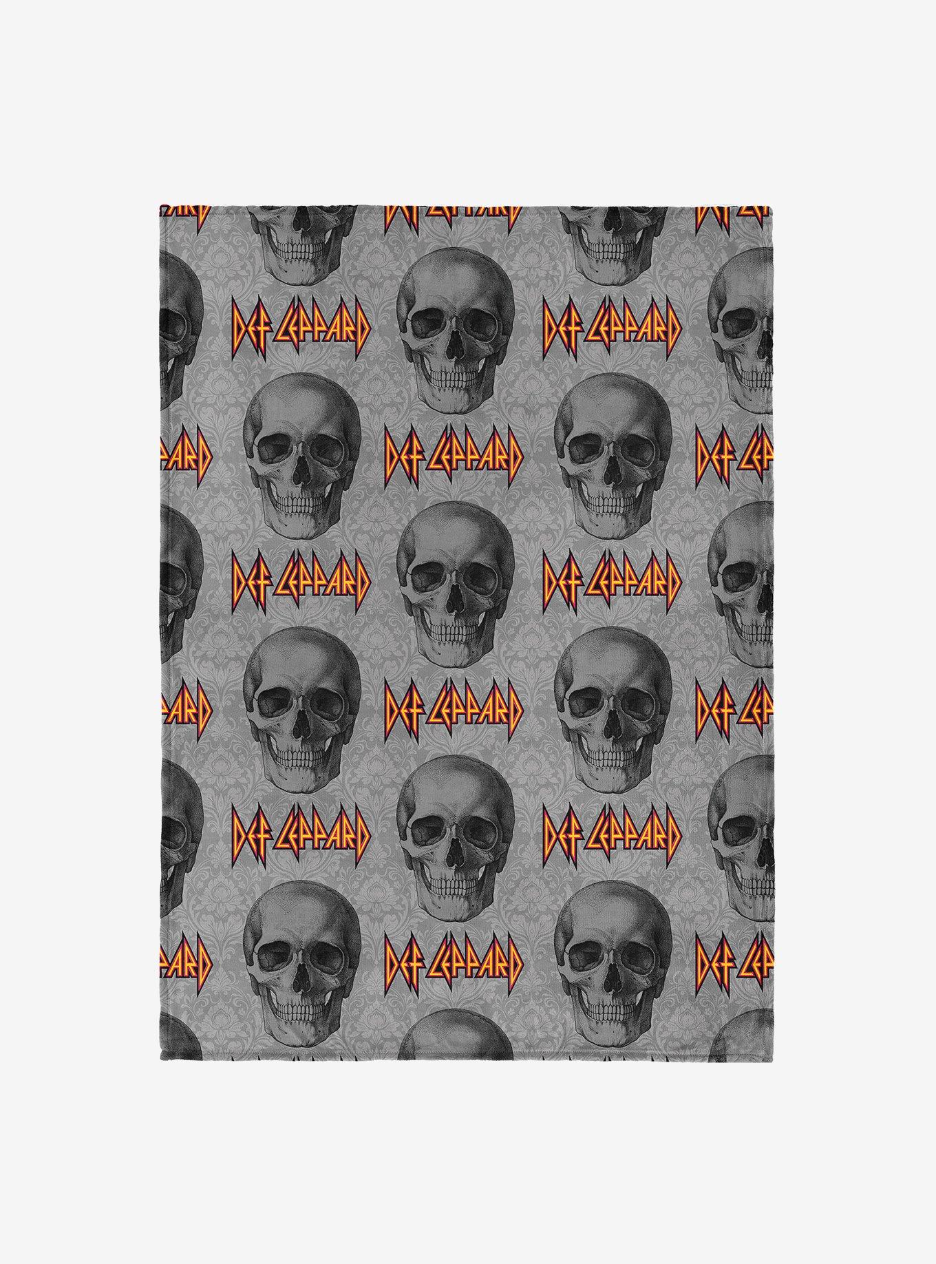 Def Leppard Skull Damask Silk Touch Throw Blanket, , hi-res
