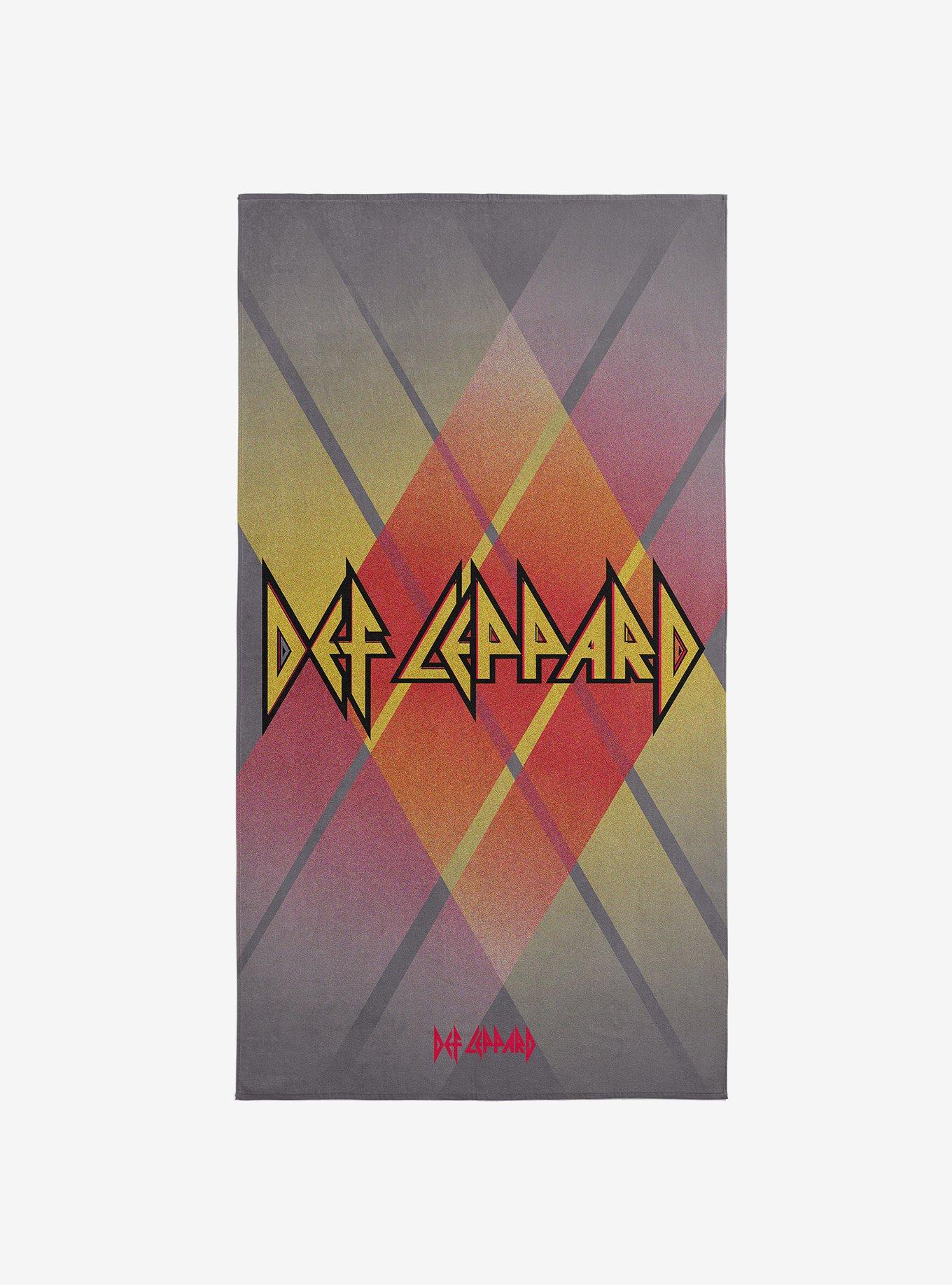 Def Leppard Diamond Fire Microfiber Beach Towel, , hi-res