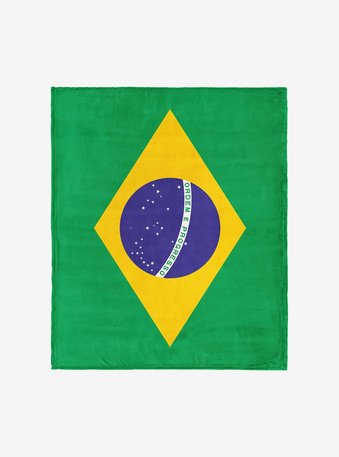Brazil Flag Silk Touch Throw Blanket, , hi-res